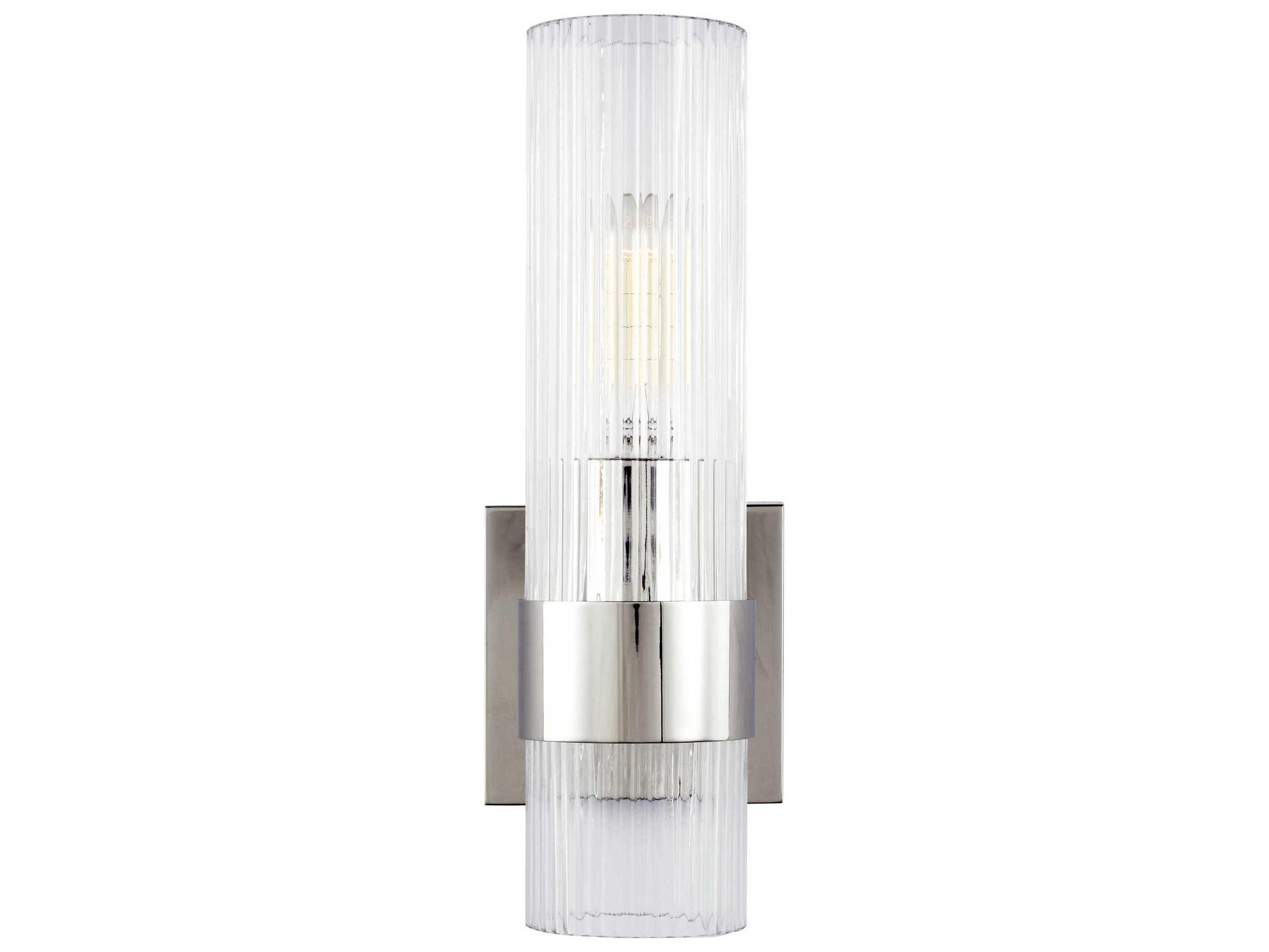 Visual Comfort Studio Geneva 1-Light Polished Nickel Wall Sconce