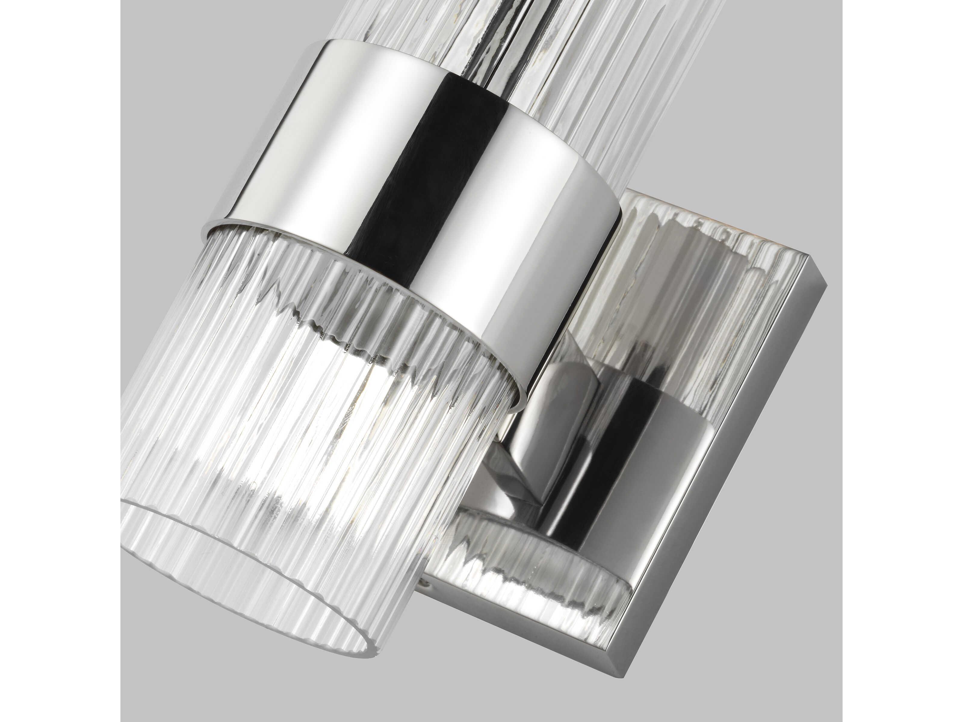 Visual Comfort Studio Geneva 1-Light Polished Nickel Wall Sconce