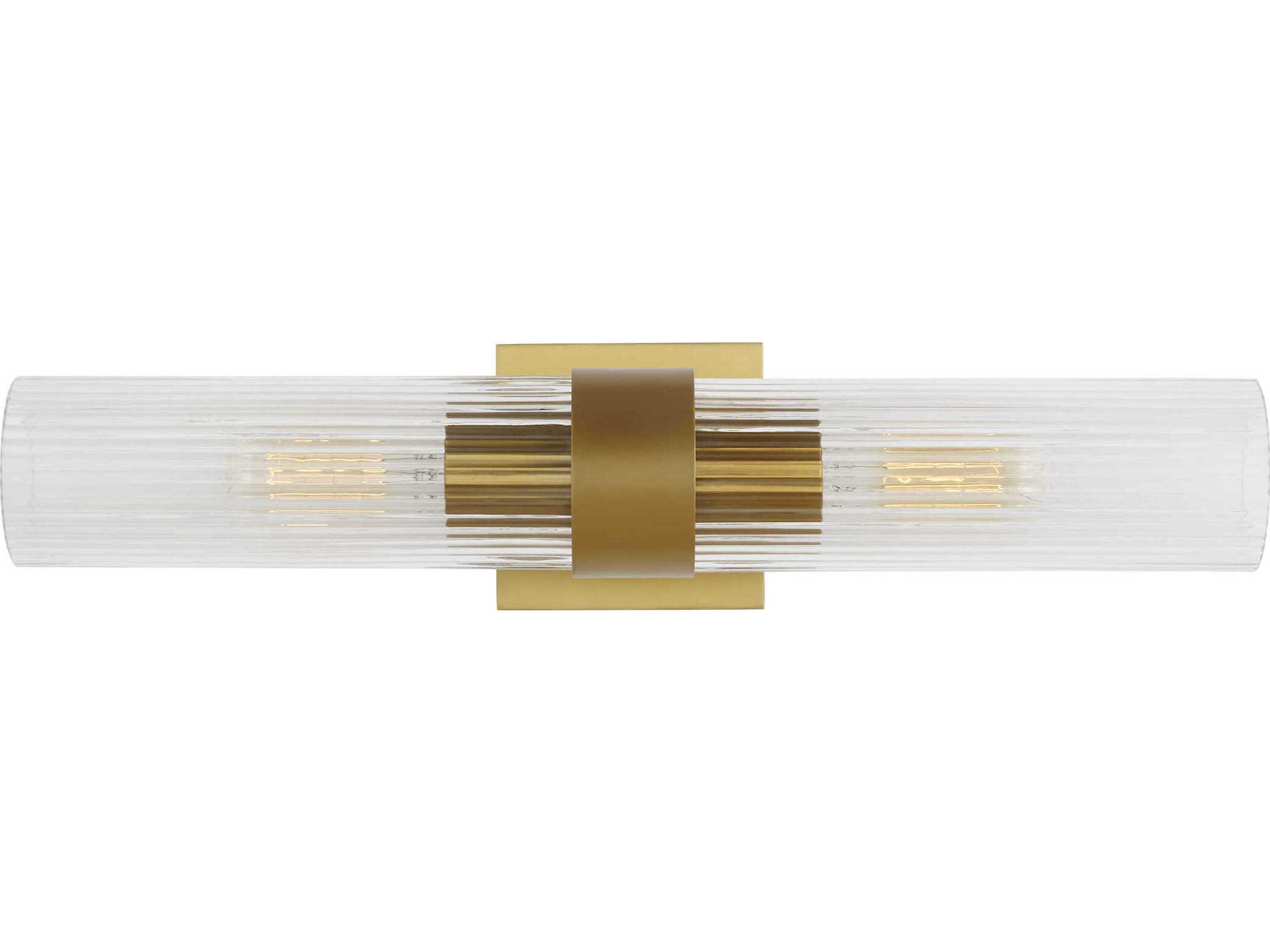 Visual Comfort Studio Geneva 2-Light Burnished Brass Vanity Light