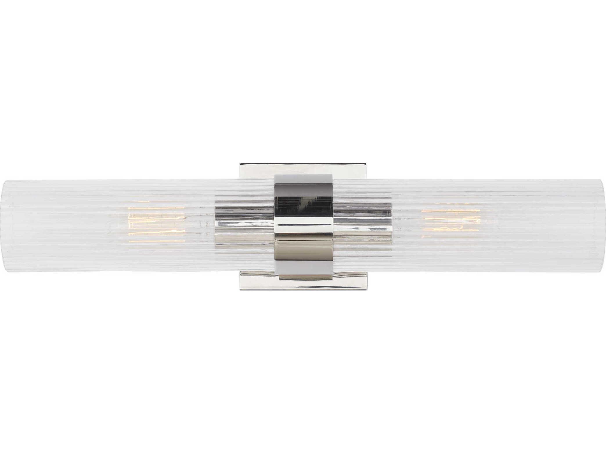 Visual Comfort Studio Geneva 2-Light Polished Nickel Vanity Light