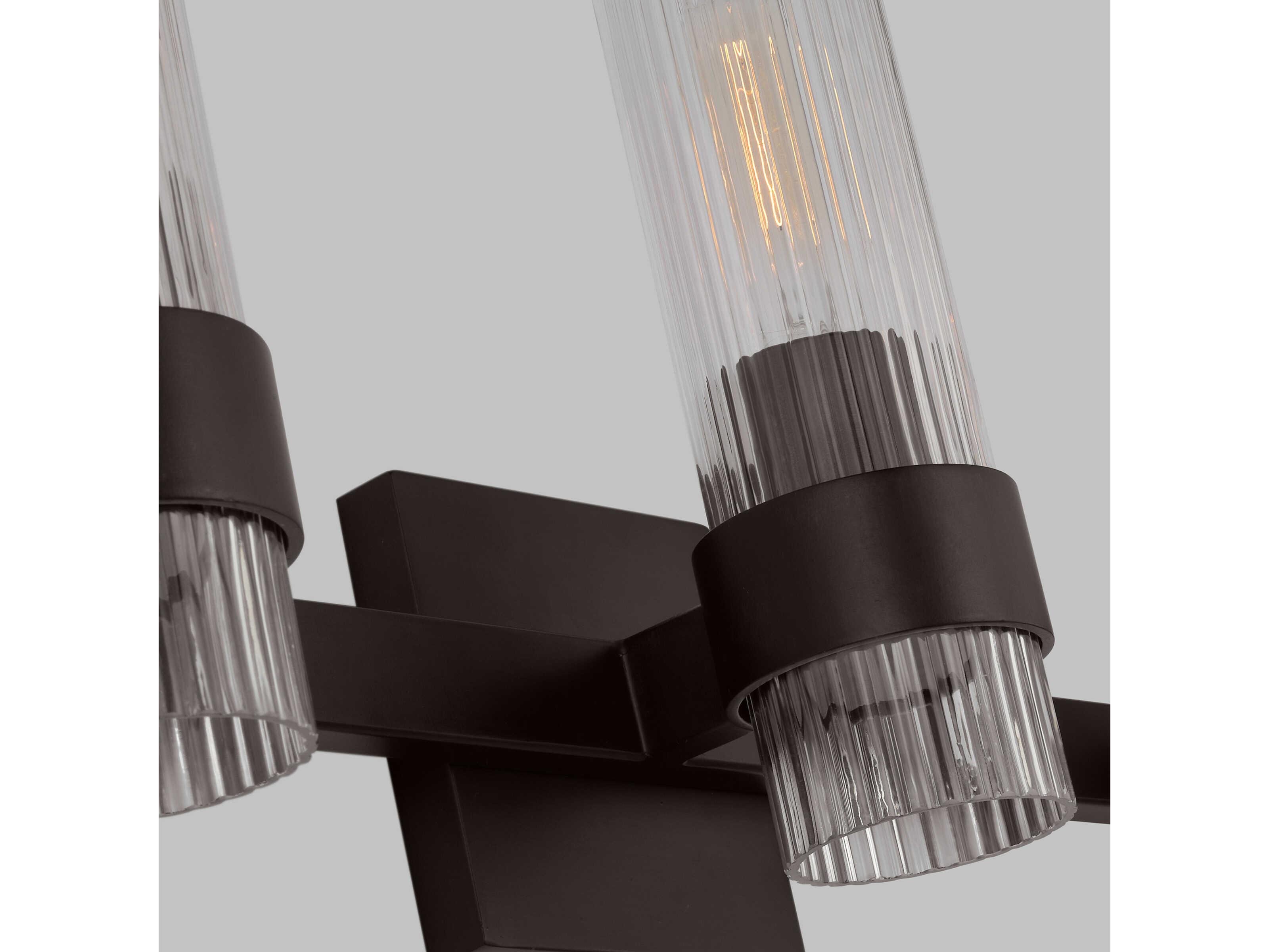 Visual Comfort Studio Geneva 3-Light Aged Iron Black Vanity Light