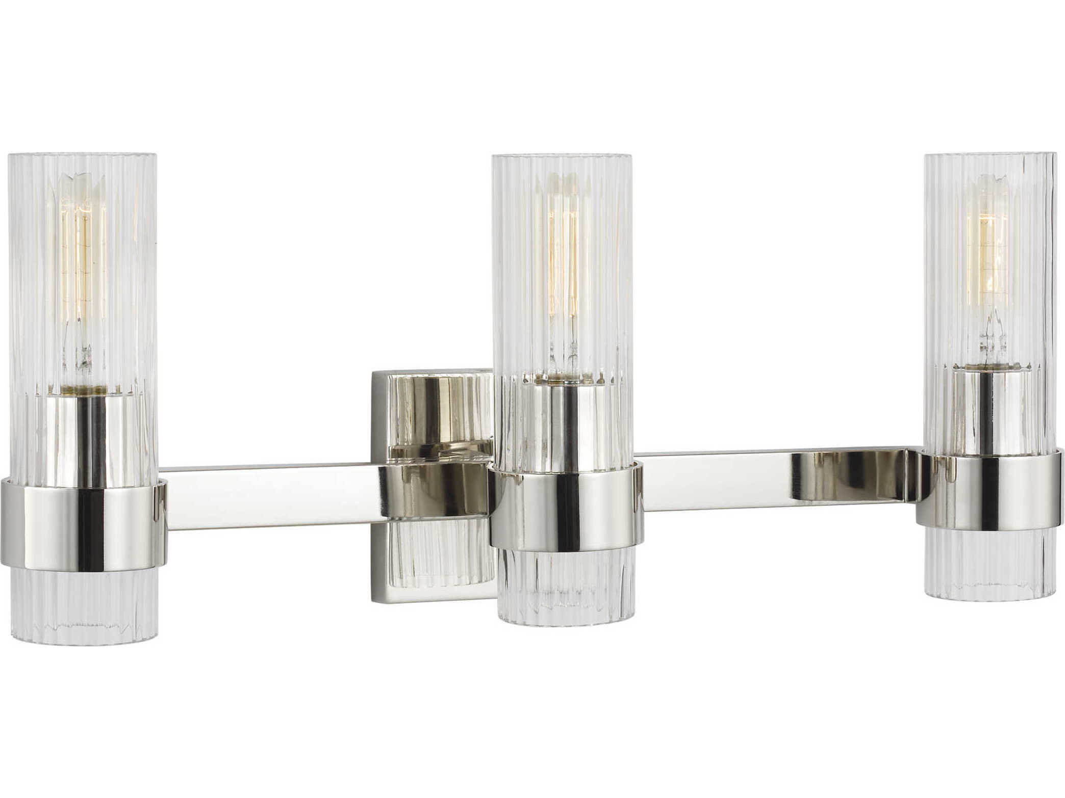 Visual Comfort Studio Geneva 3-Light Polished Nickel Vanity Light