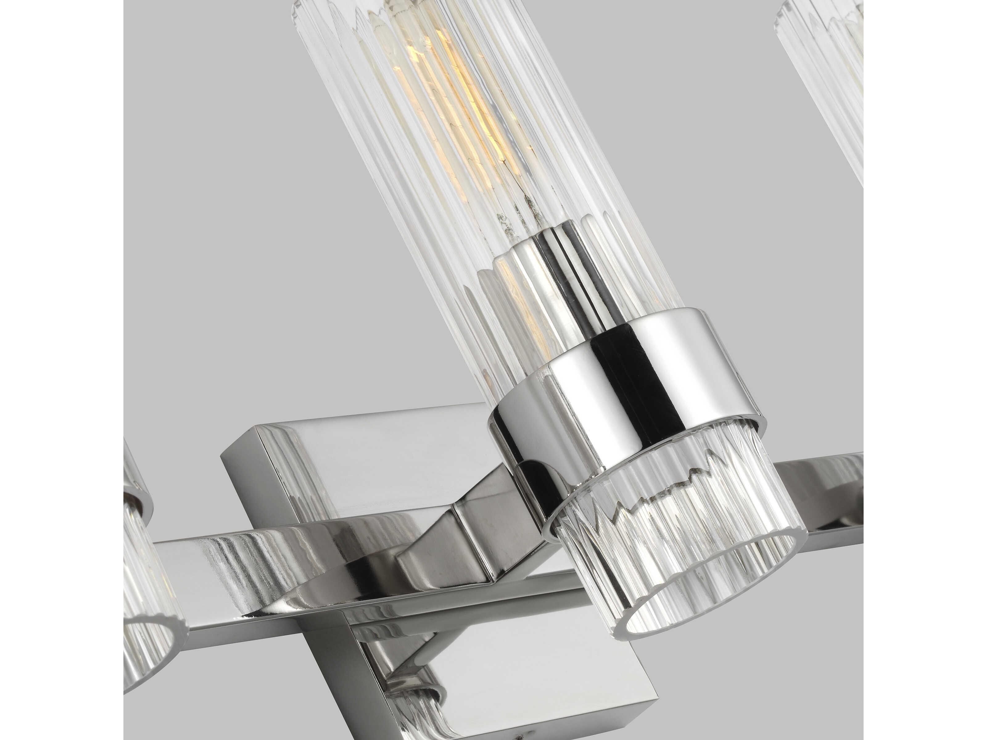 Visual Comfort Studio Geneva 3-Light Polished Nickel Vanity Light