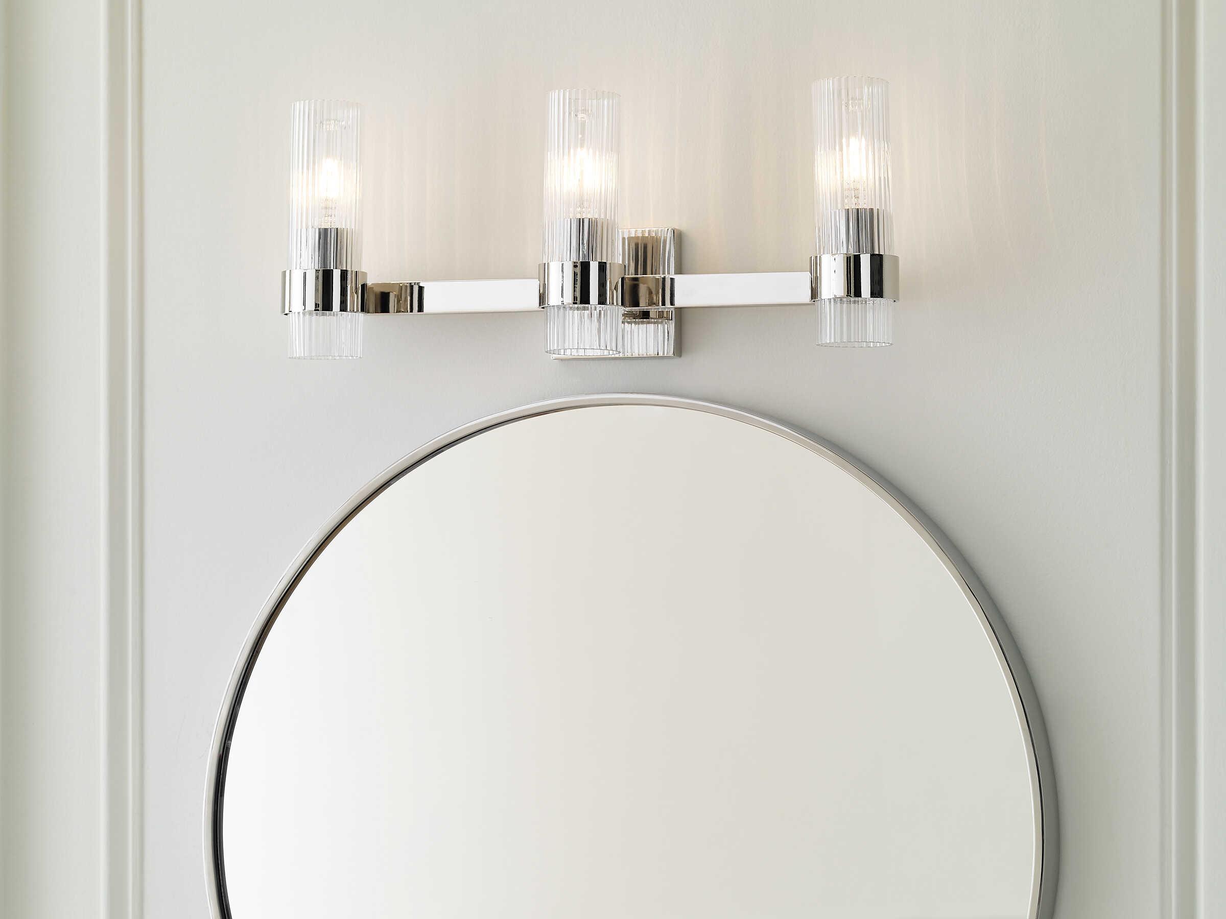 Visual Comfort Studio Geneva 3-Light Polished Nickel Vanity Light