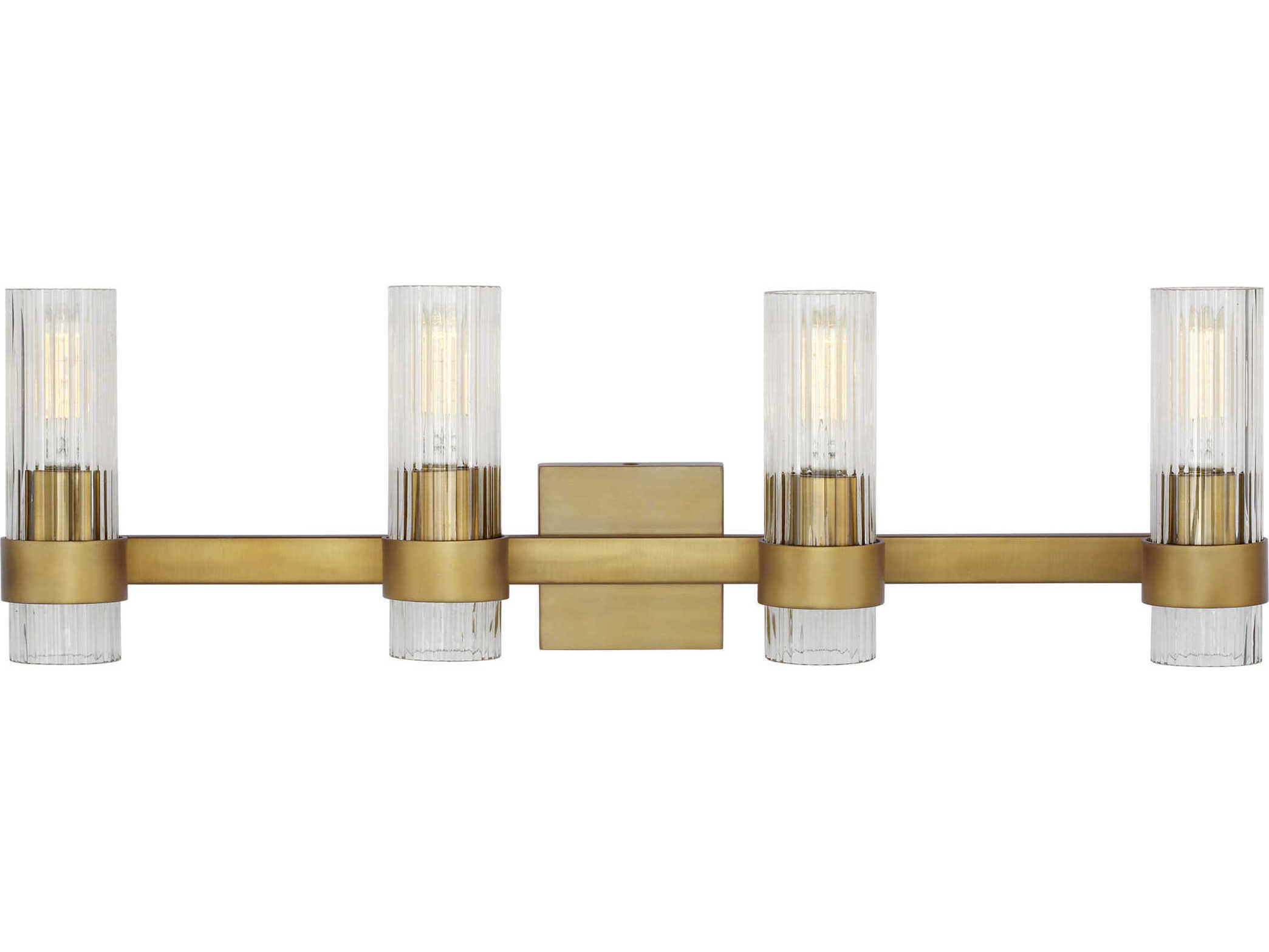 Visual Comfort Studio Geneva 4-Light Burnished Brass Vanity Light