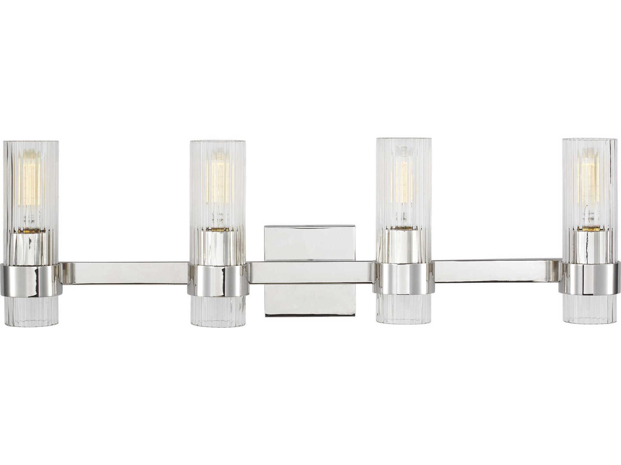 Visual Comfort Studio Geneva 4-Light Polished Nickel Vanity Light