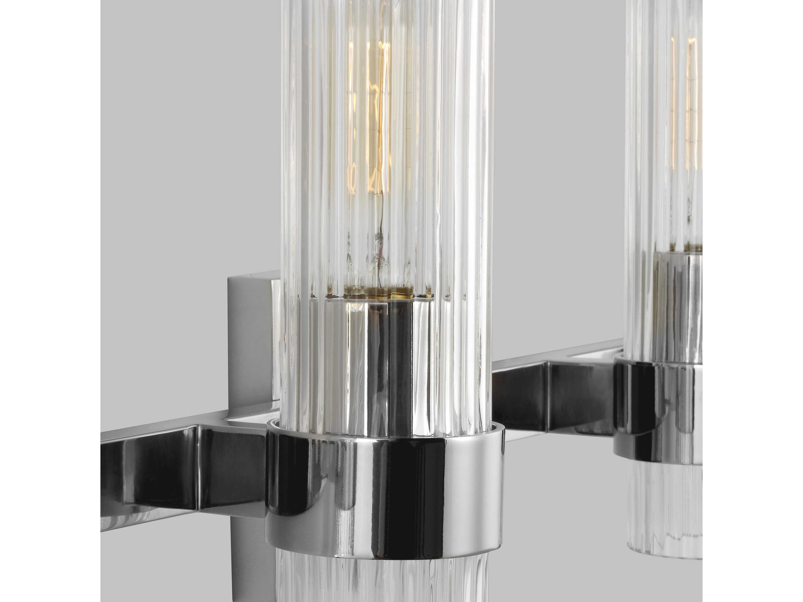 Visual Comfort Studio Geneva 4-Light Polished Nickel Vanity Light