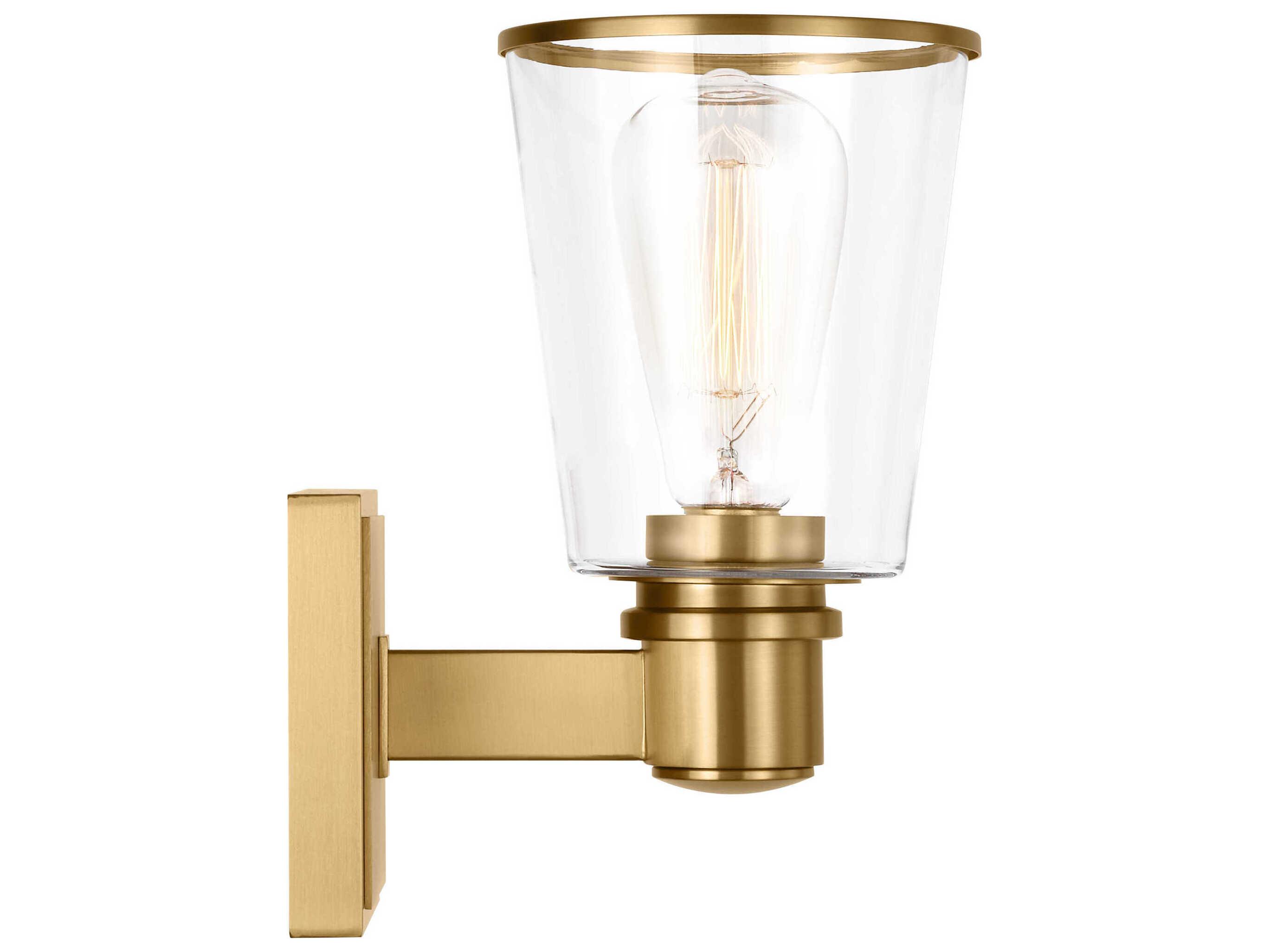 Visual Comfort Studio Alessa 1-Light Burnished Brass Wall Sconce