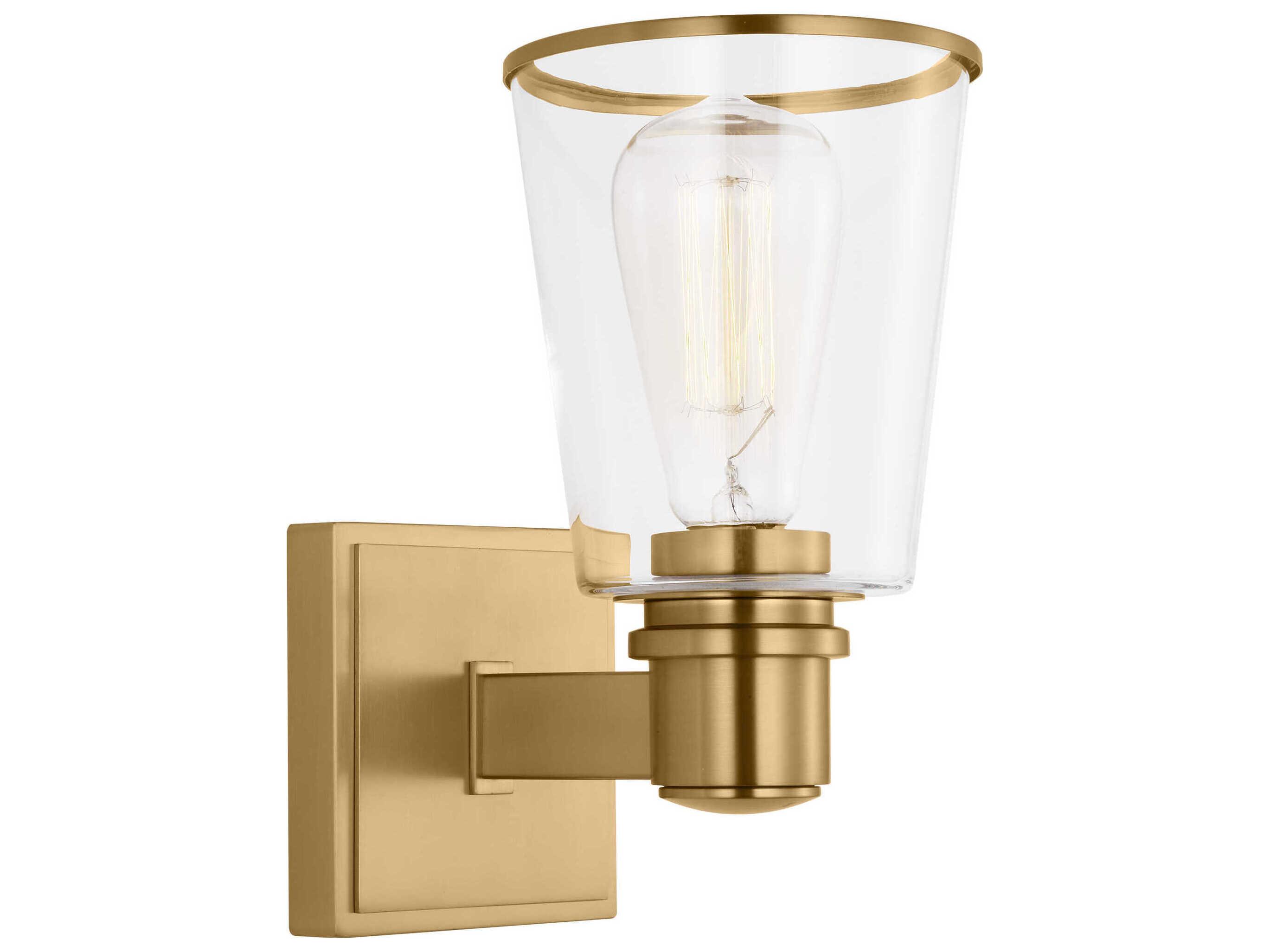 Visual Comfort Studio Alessa 1-Light Burnished Brass Wall Sconce