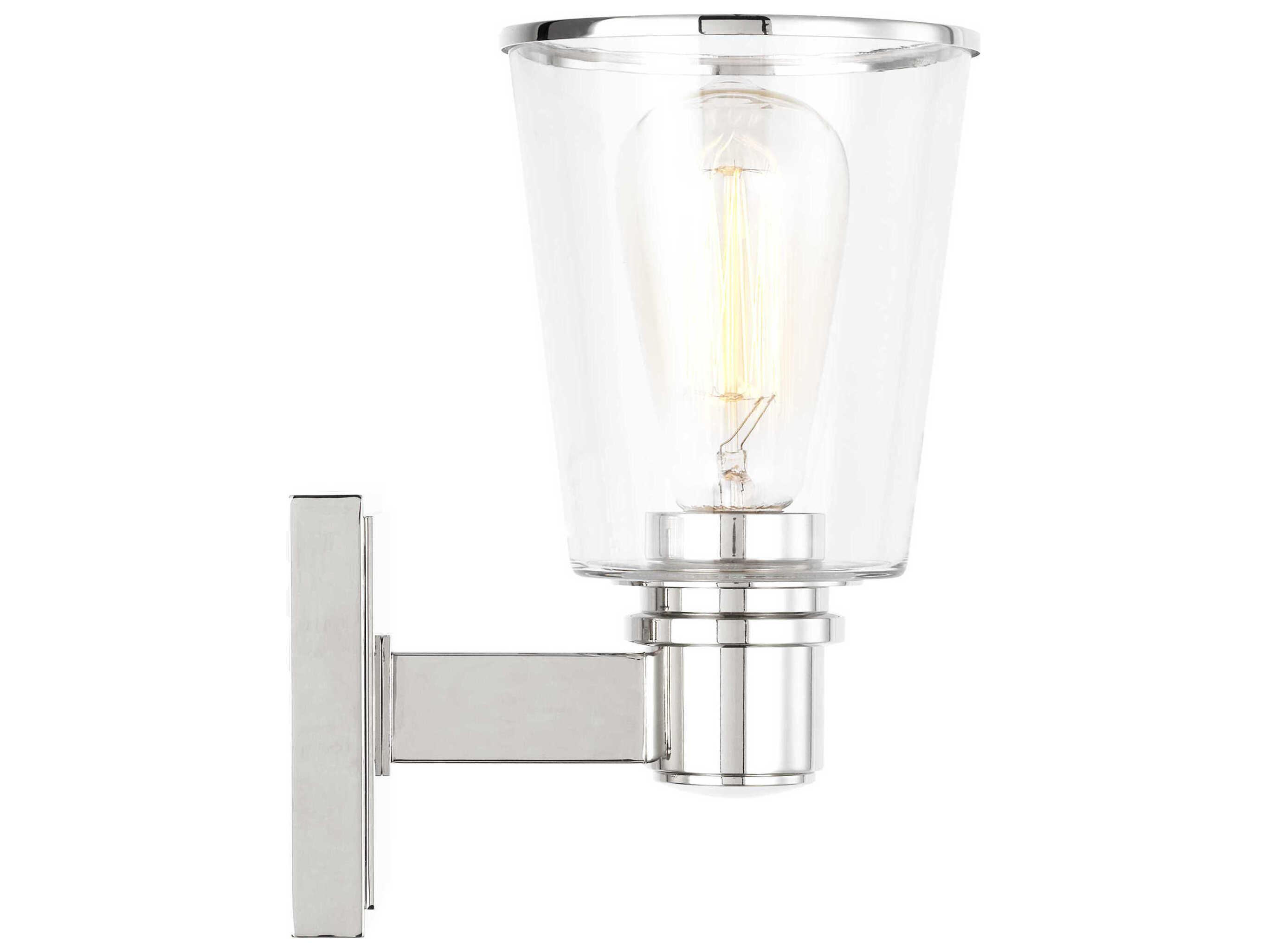 Visual Comfort Studio Alessa 1-Light Polished Nickel Wall Sconce