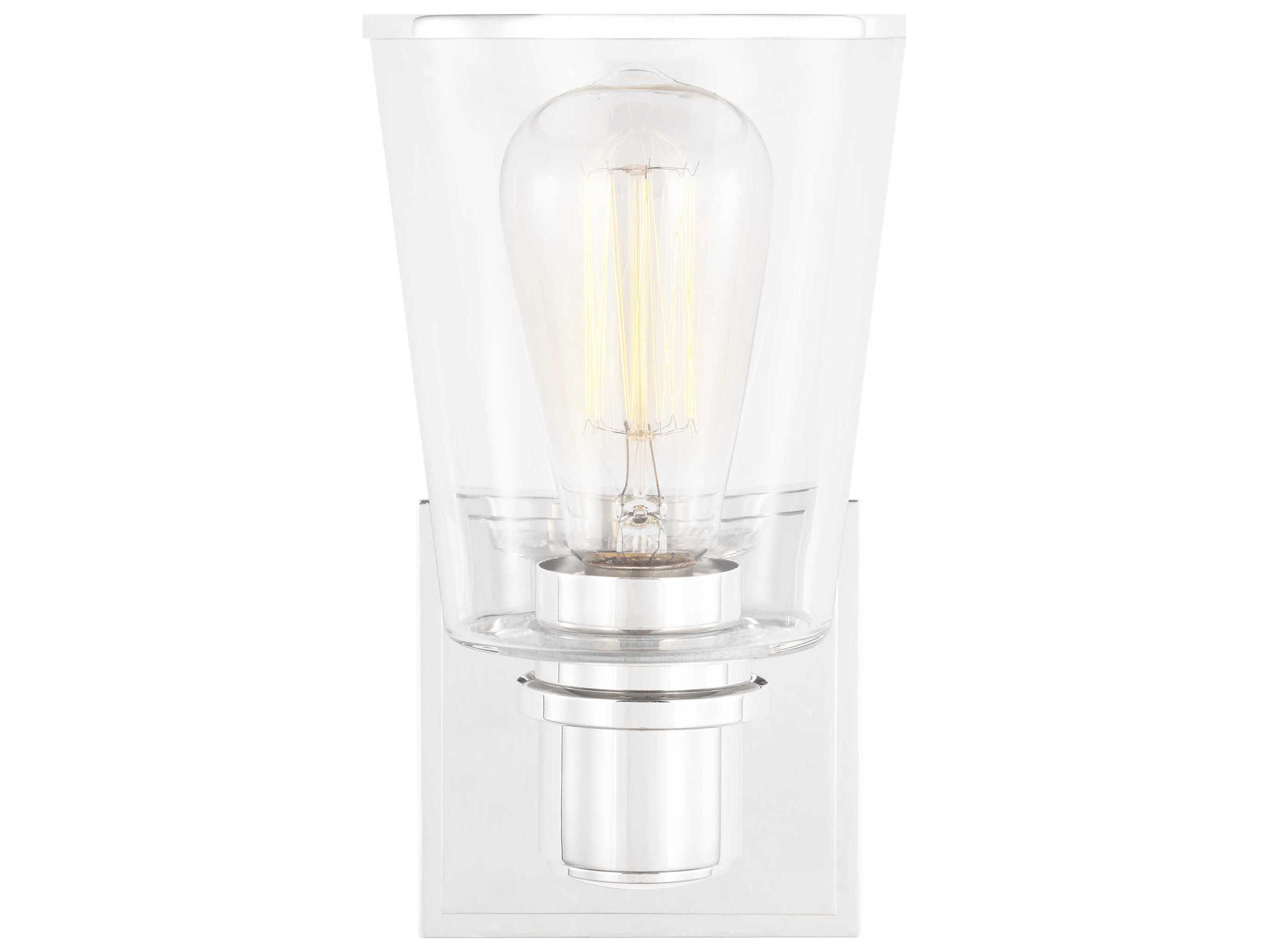 Visual Comfort Studio Alessa 1-Light Polished Nickel Wall Sconce