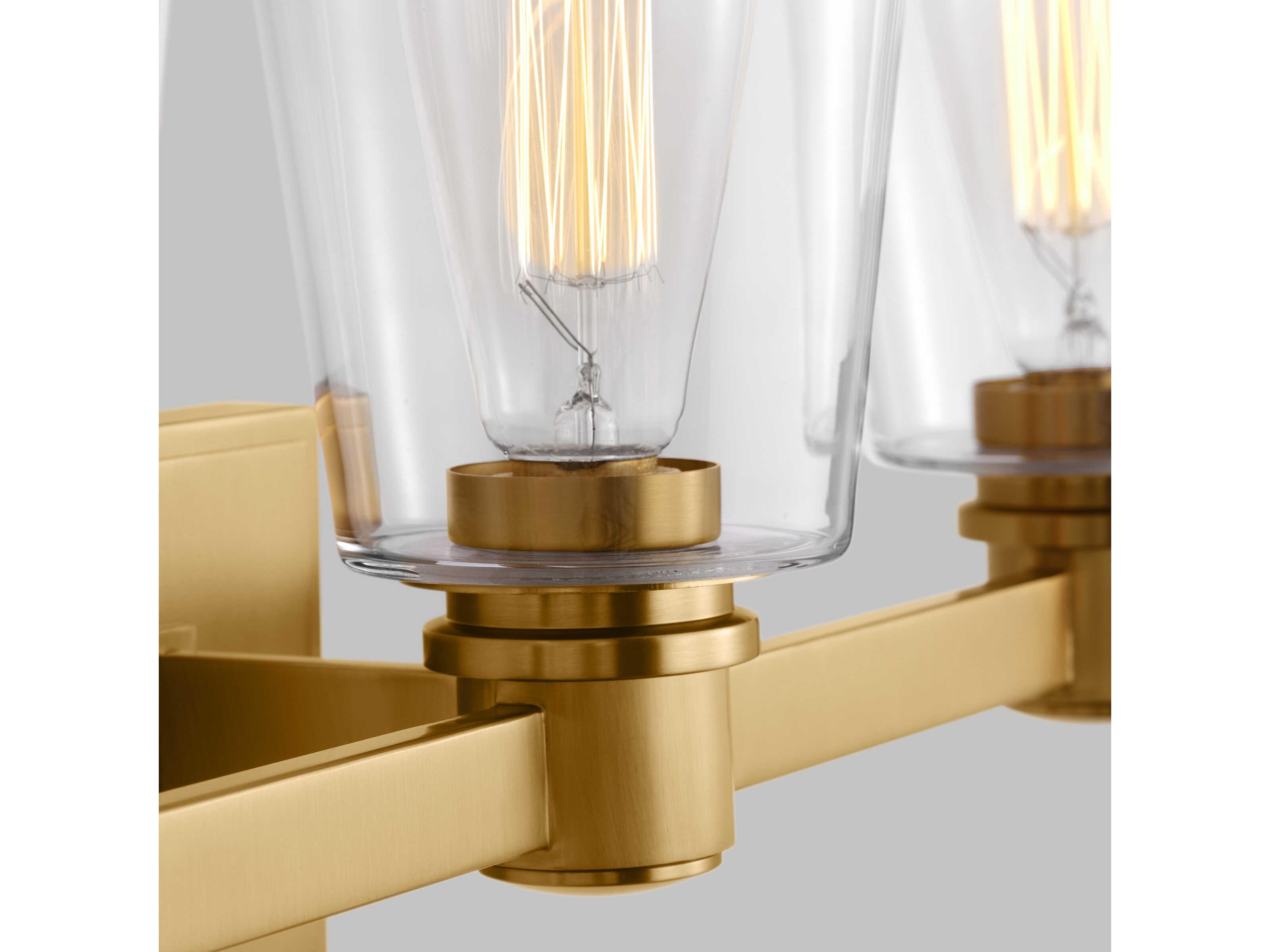 Visual Comfort Studio Alessa 3-Light Burnished Brass Vanity Light