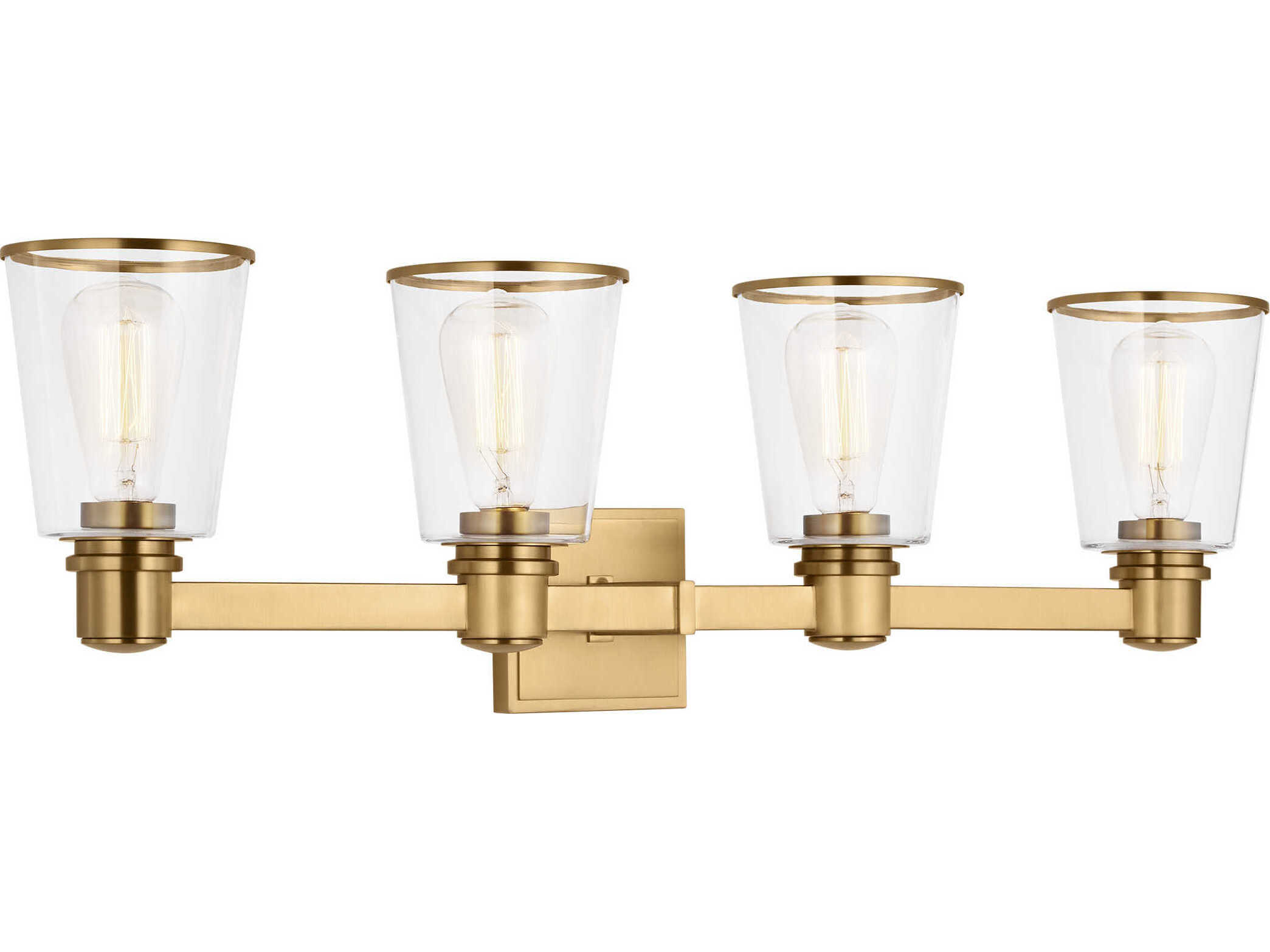 Visual Comfort Studio Alessa 4-Light Burnished Brass Vanity Light