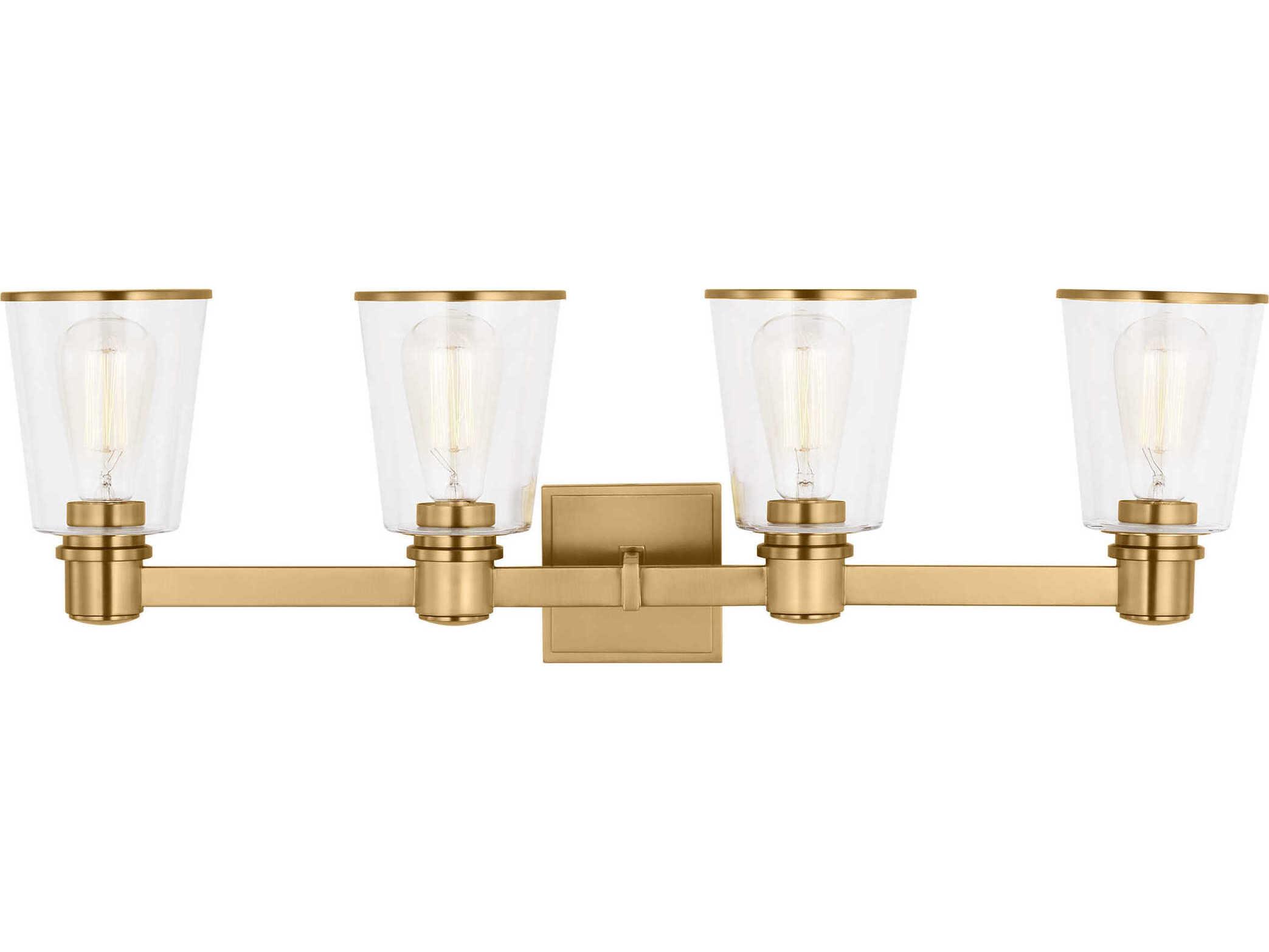 Visual Comfort Studio Alessa 4-Light Burnished Brass Vanity Light