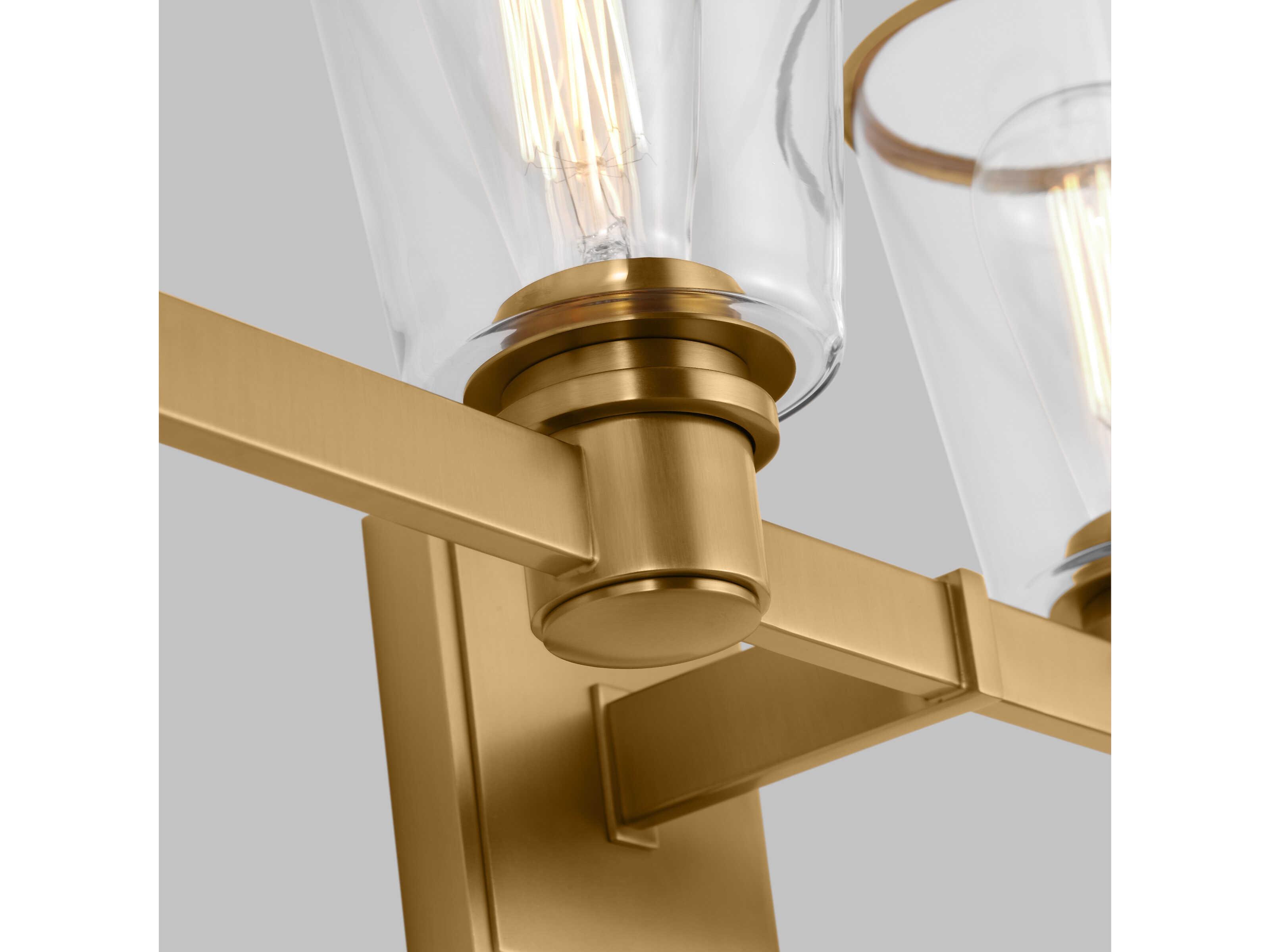 Visual Comfort Studio Alessa 4-Light Burnished Brass Vanity Light