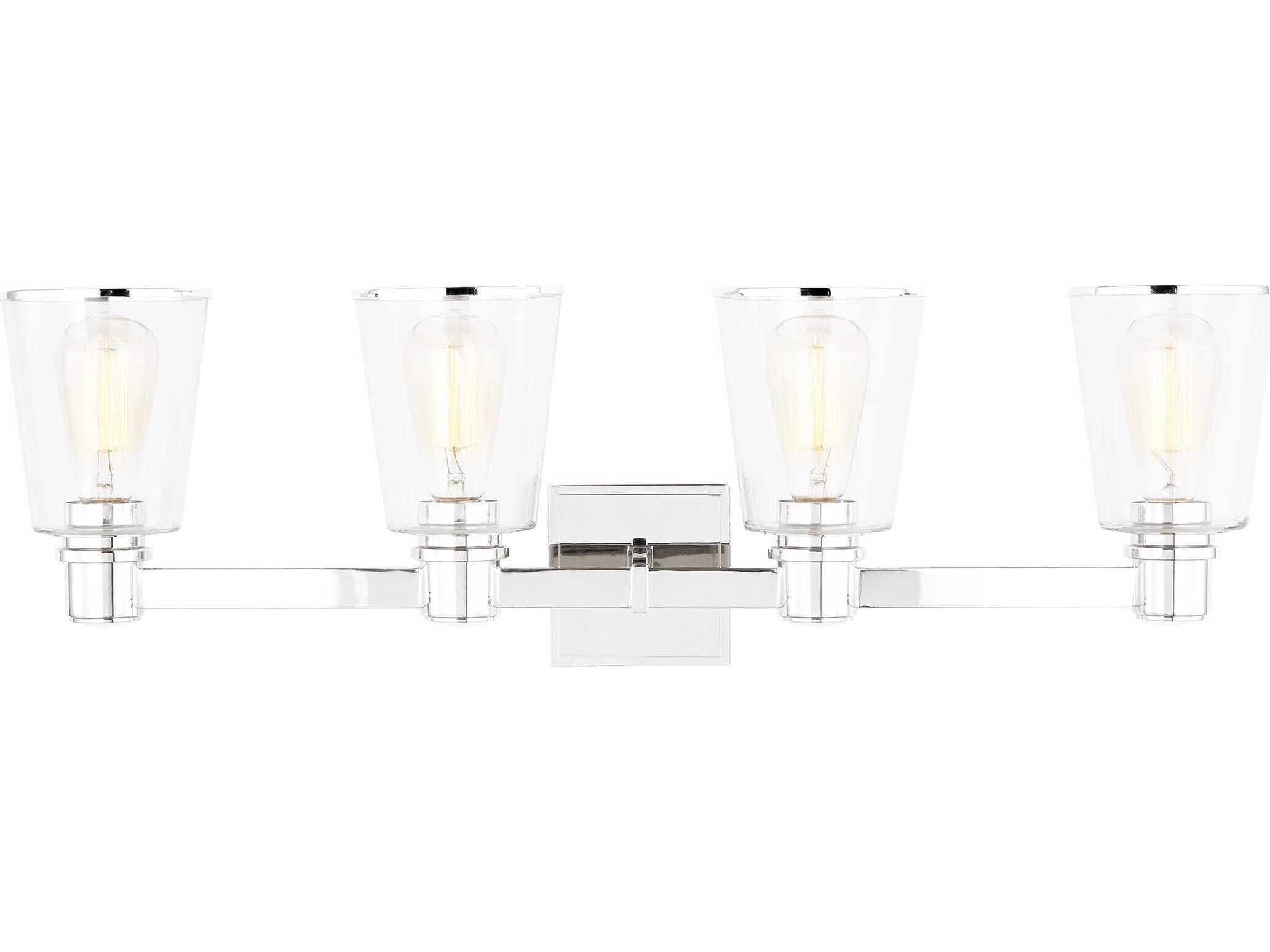 Visual Comfort Studio Alessa 4-Light Polished Nickel Vanity Light