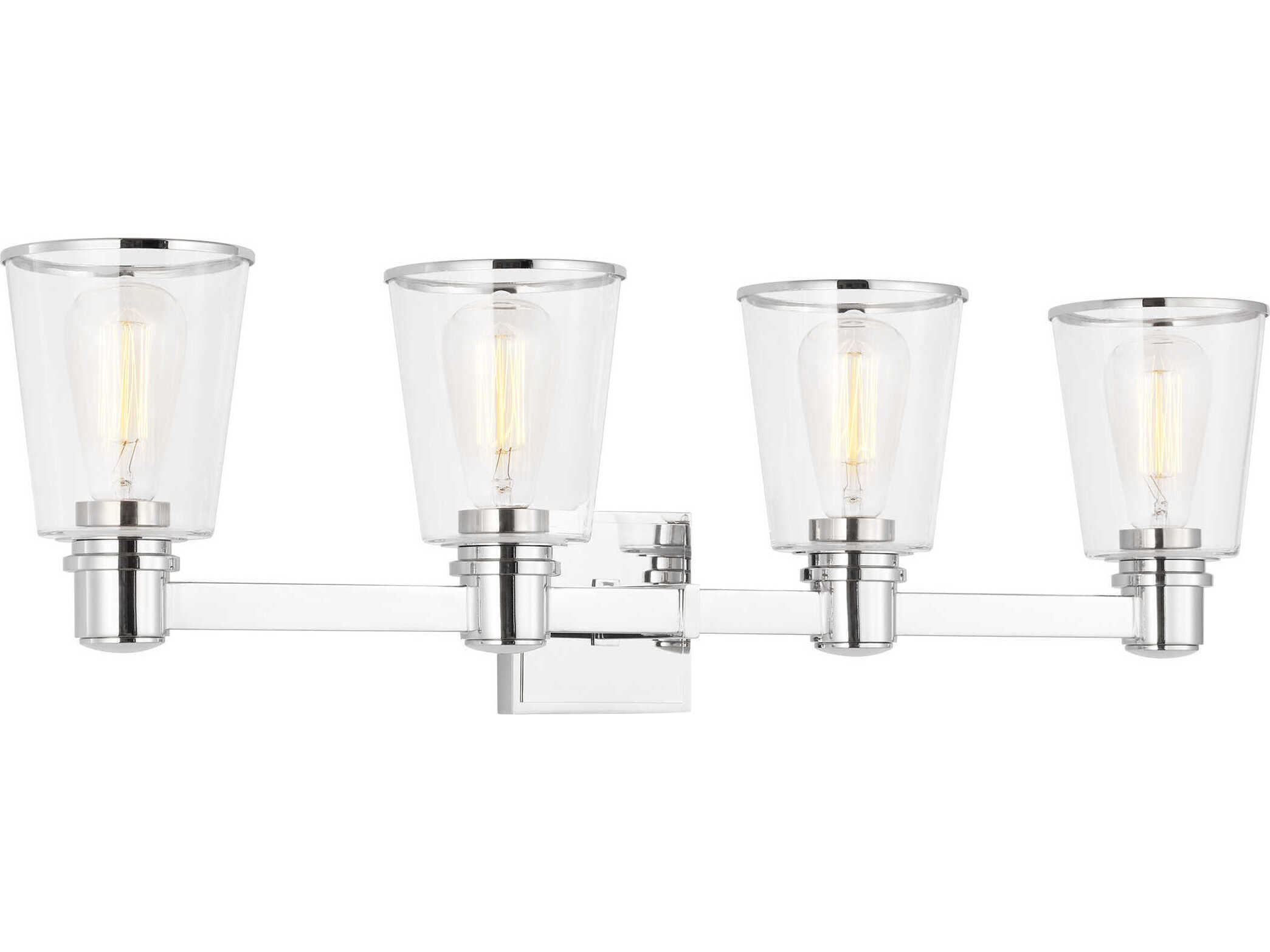Visual Comfort Studio Alessa 4-Light Polished Nickel Vanity Light
