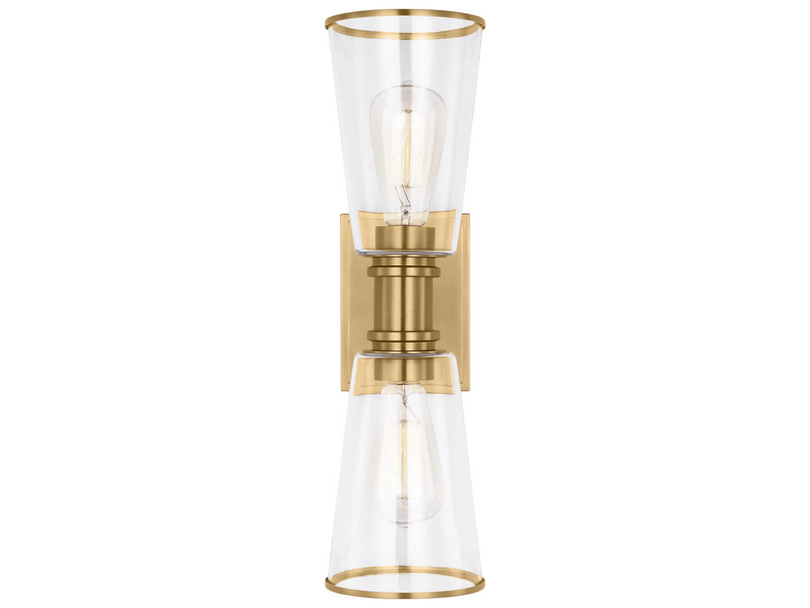 Visual Comfort Studio Alessa 2-Light Burnished Brass Vanity Light