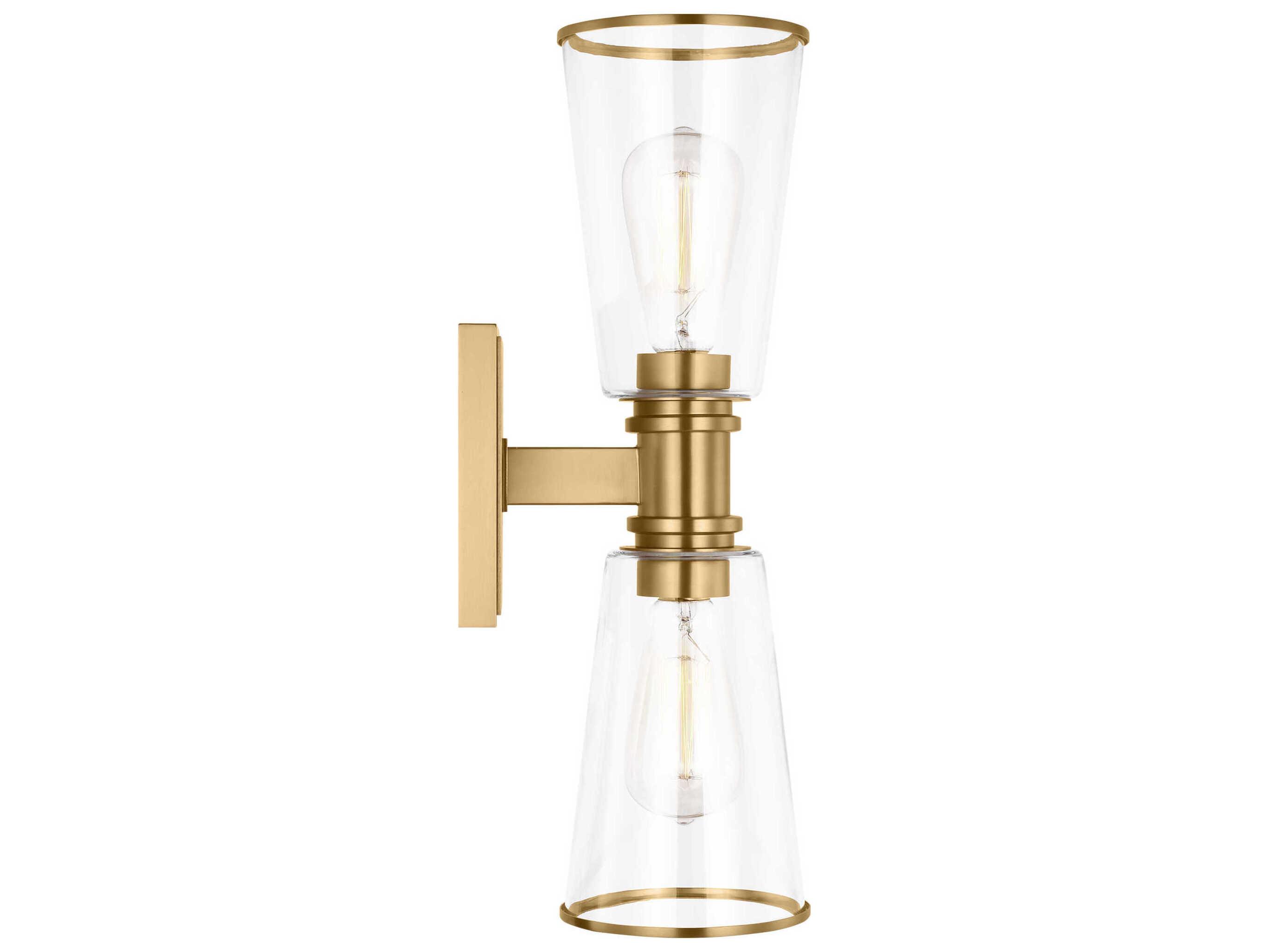 Visual Comfort Studio Alessa 2-Light Burnished Brass Vanity Light