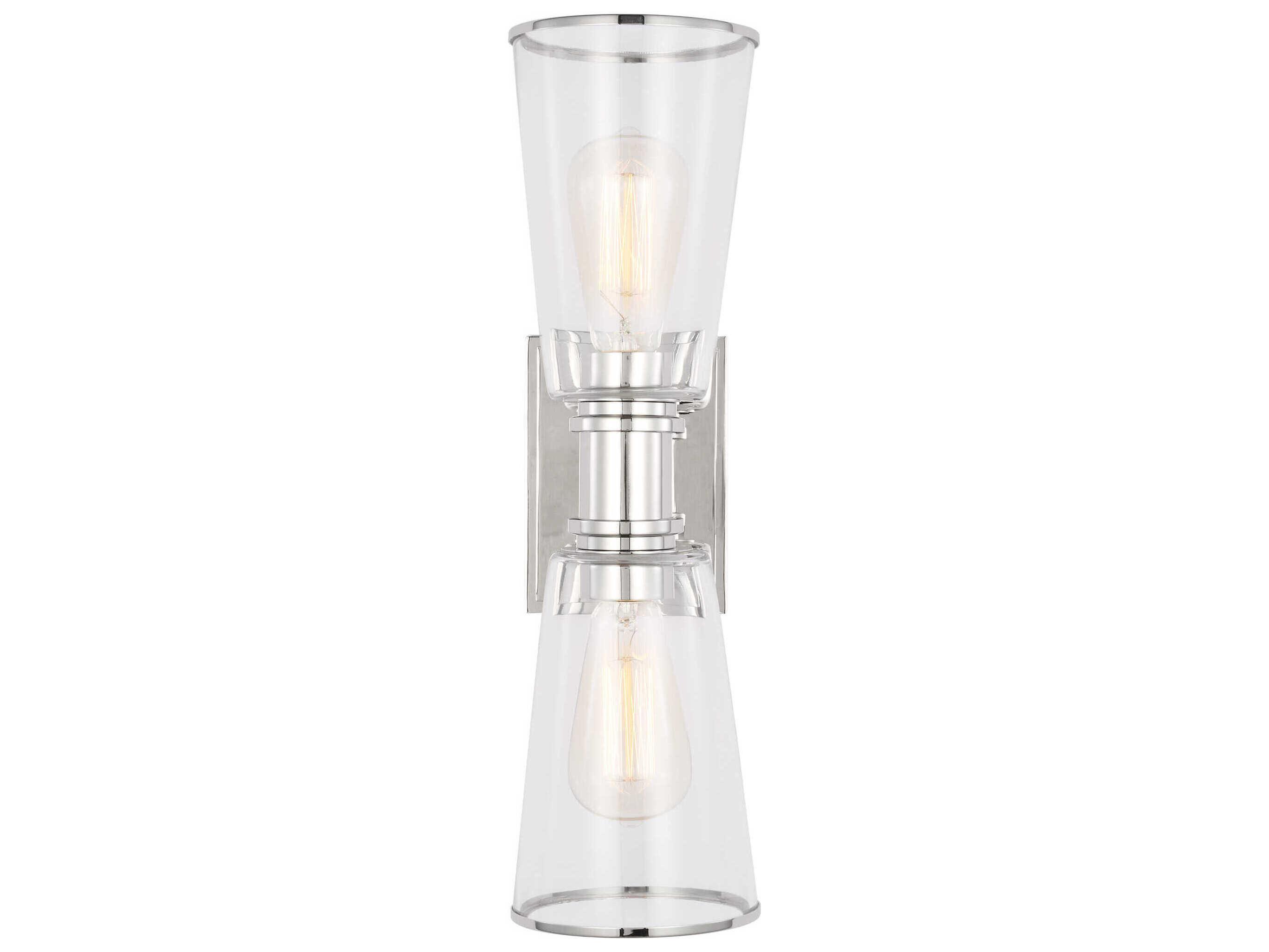 Visual Comfort Studio Alessa 2-Light Polished Nickel Vanity Light