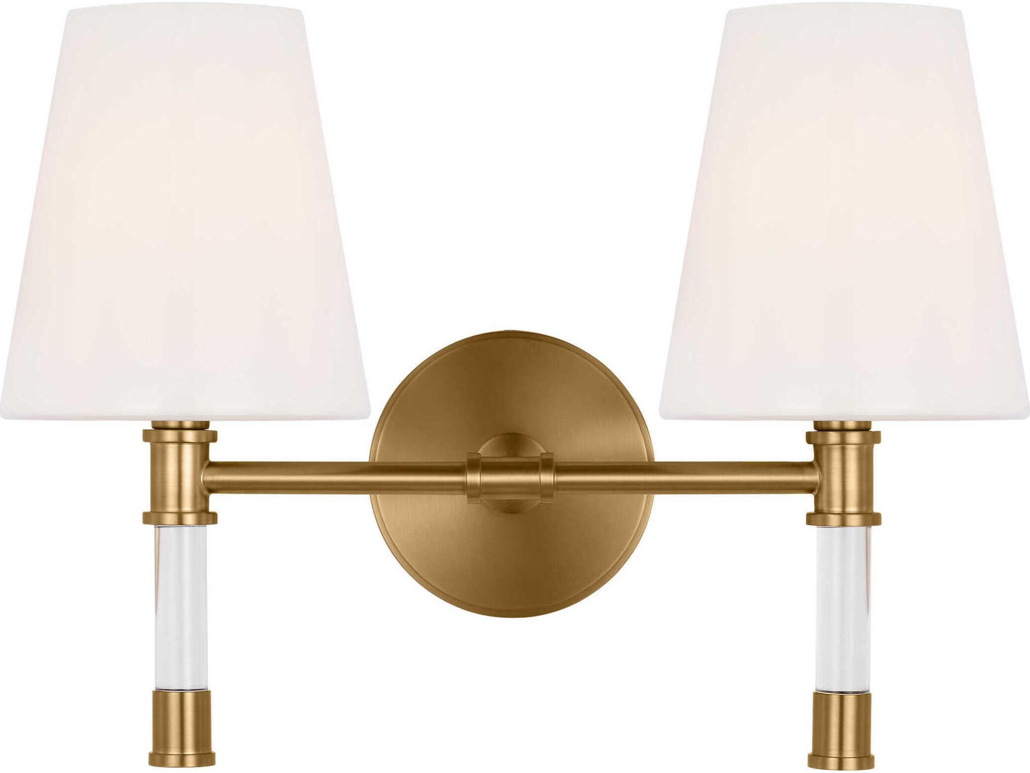 Visual Comfort Studio Hanover 2-Light Burnished Brass Vanity Light
