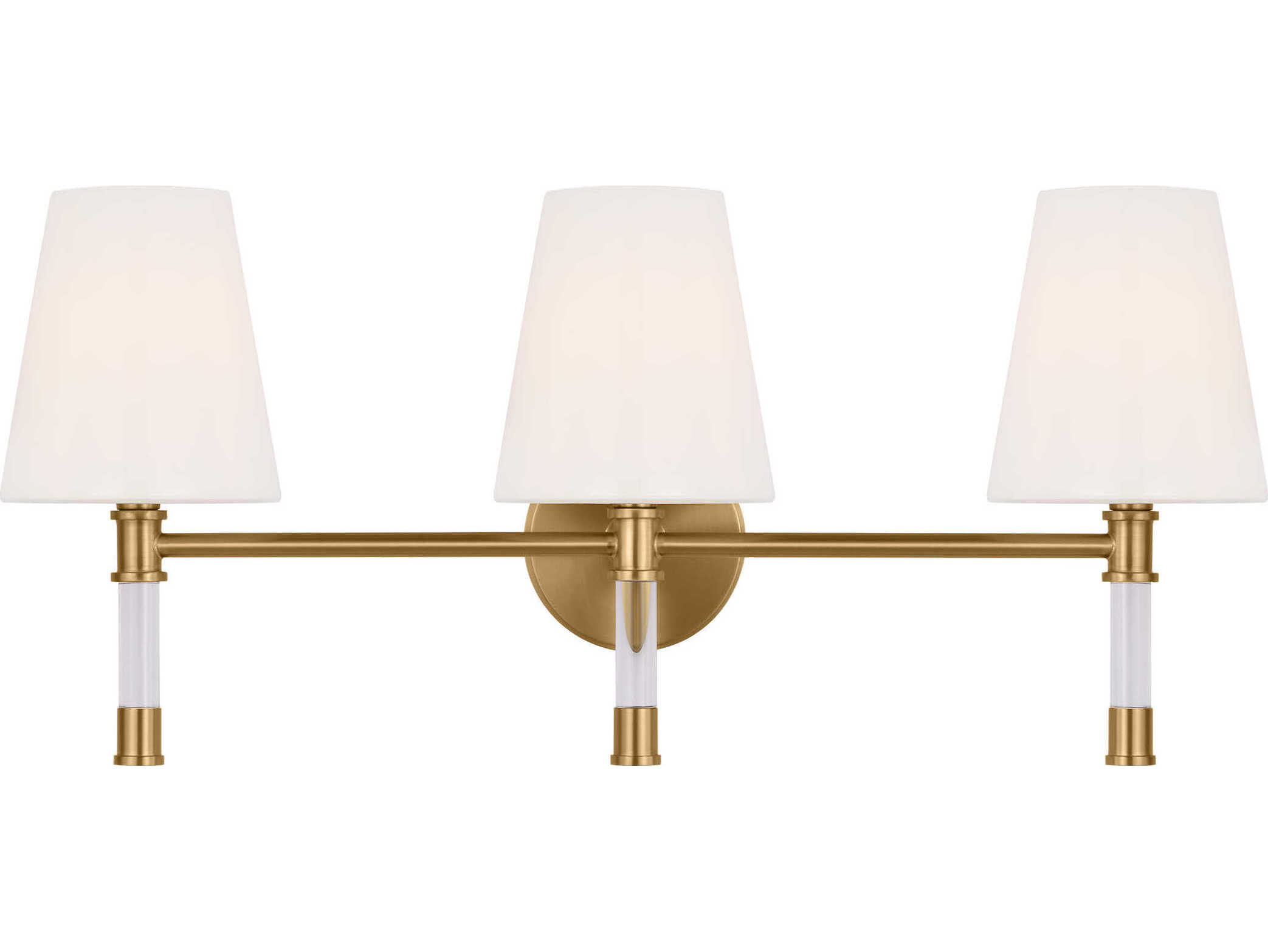 Visual Comfort Studio Hanover 3-Light Burnished Brass Vanity Light