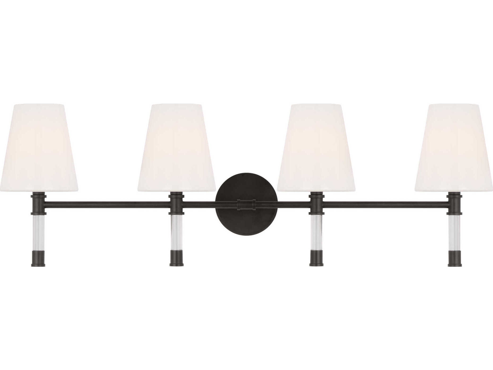 Visual Comfort Studio Hanover 3-Light Aged Iron Black Vanity Light