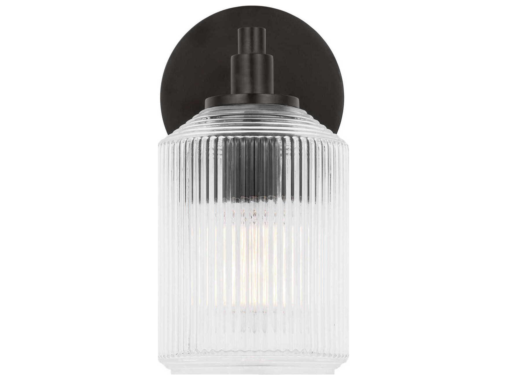 Visual Comfort Studio Barstow 1-Light Aged Iron Black Wall Sconce