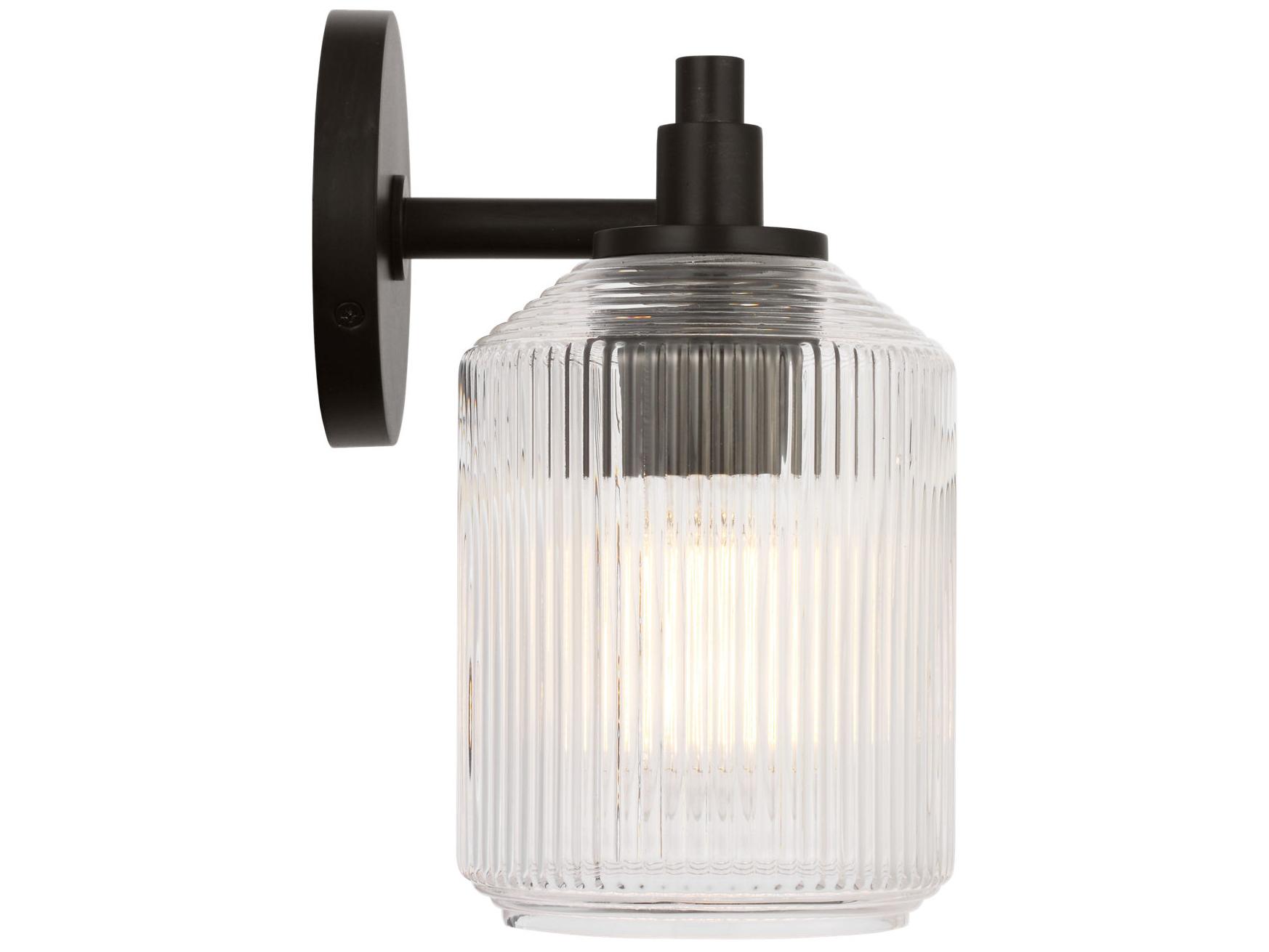 Visual Comfort Studio Barstow 2-Light Aged Iron Black Vanity Light