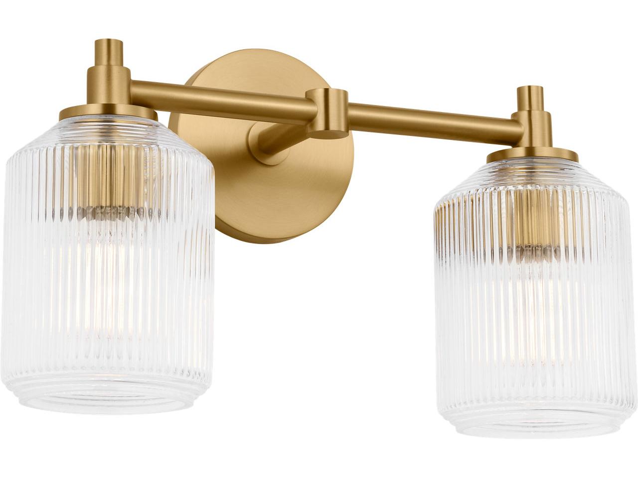 Visual Comfort Studio Barstow 2-Light Burnished Brass Vanity Light