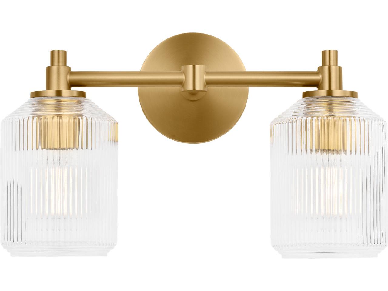 Visual Comfort Studio Barstow 2-Light Burnished Brass Vanity Light
