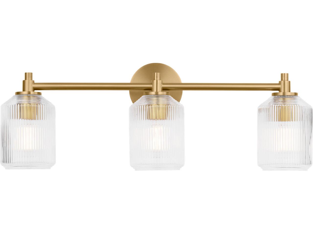 Visual Comfort Studio Barstow 3-Light Burnished Brass Vanity Light
