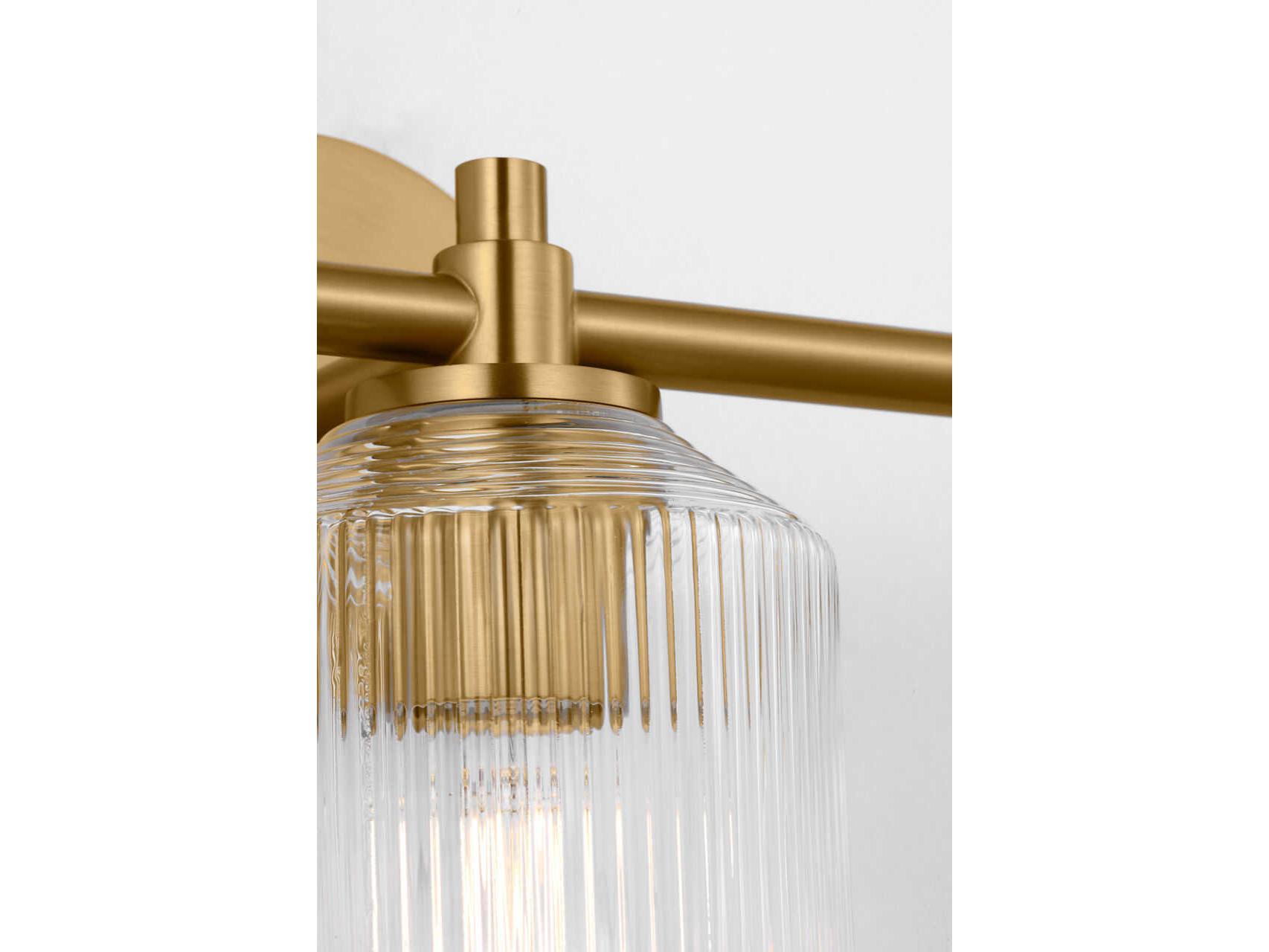 Visual Comfort Studio Barstow 3-Light Burnished Brass Vanity Light
