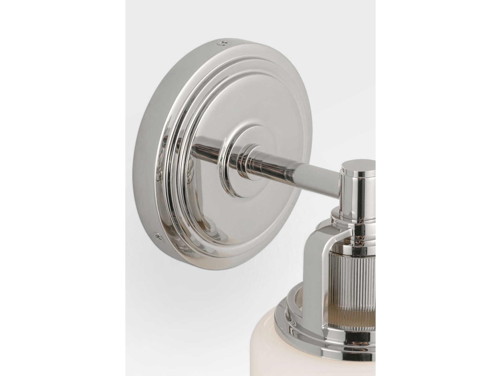 Visual Comfort Studio Ashford 1-Light Polished Nickel Wall Sconce