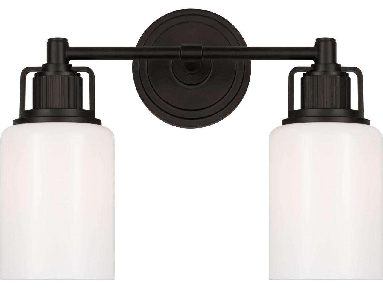 Visual Comfort Studio Ashford 2-Light Aged Iron Black Vanity Light