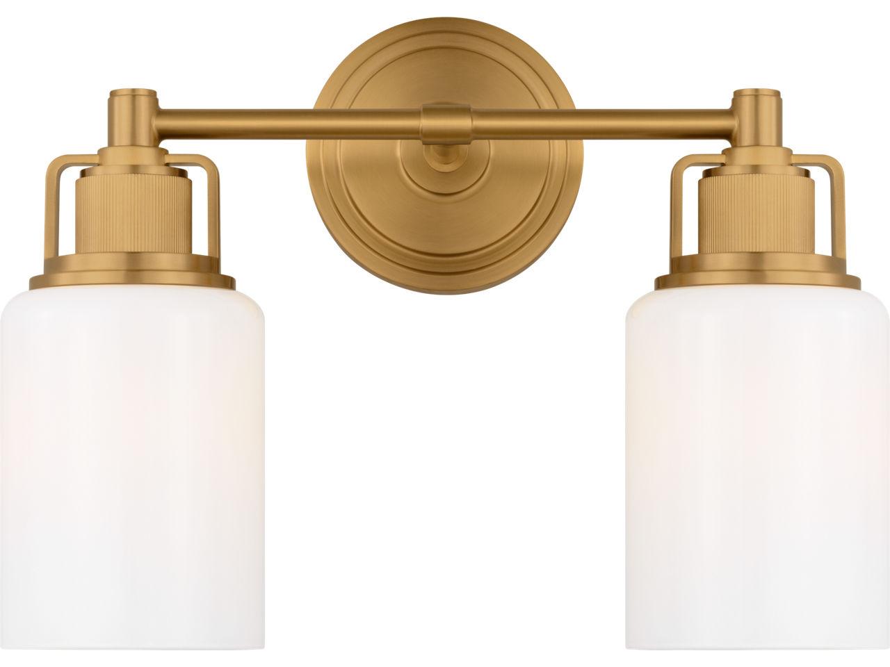 Visual Comfort Studio Ashford 2-Light Burnished Brass Vanity Light