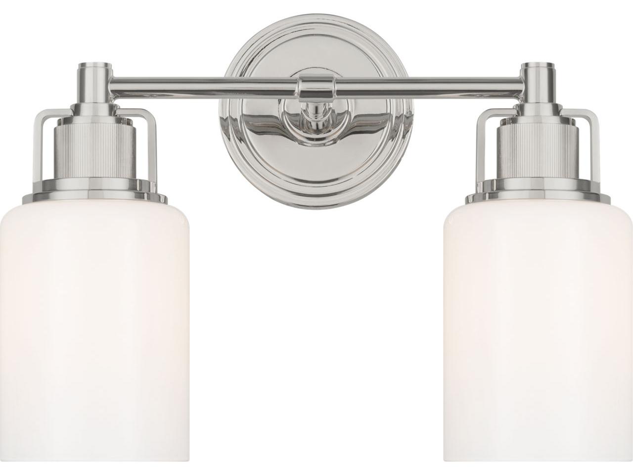Visual Comfort Studio Ashford 2-Light Polished Nickel Vanity Light