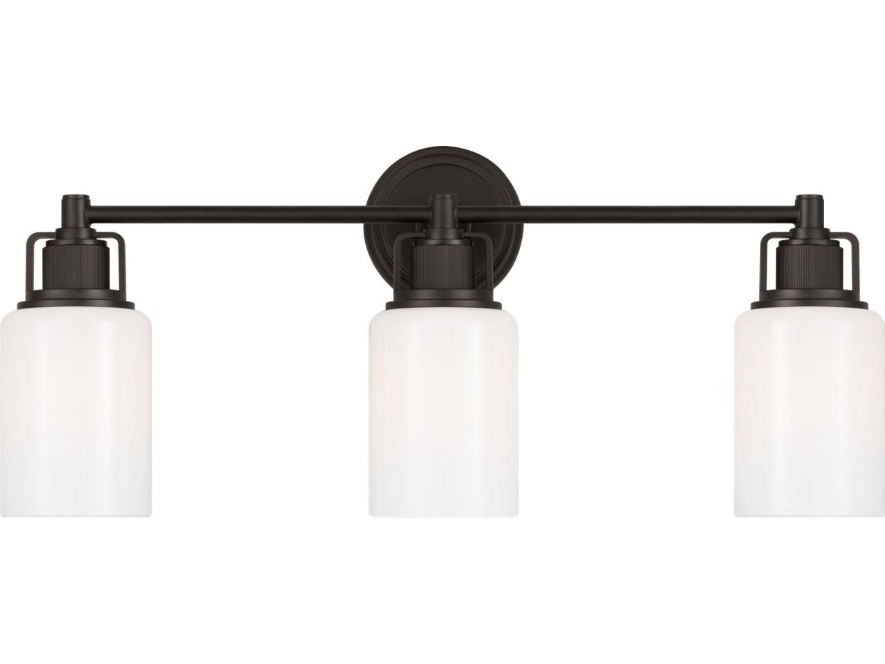 Visual Comfort Studio Ashford 3-Light Aged Iron Black Vanity Light