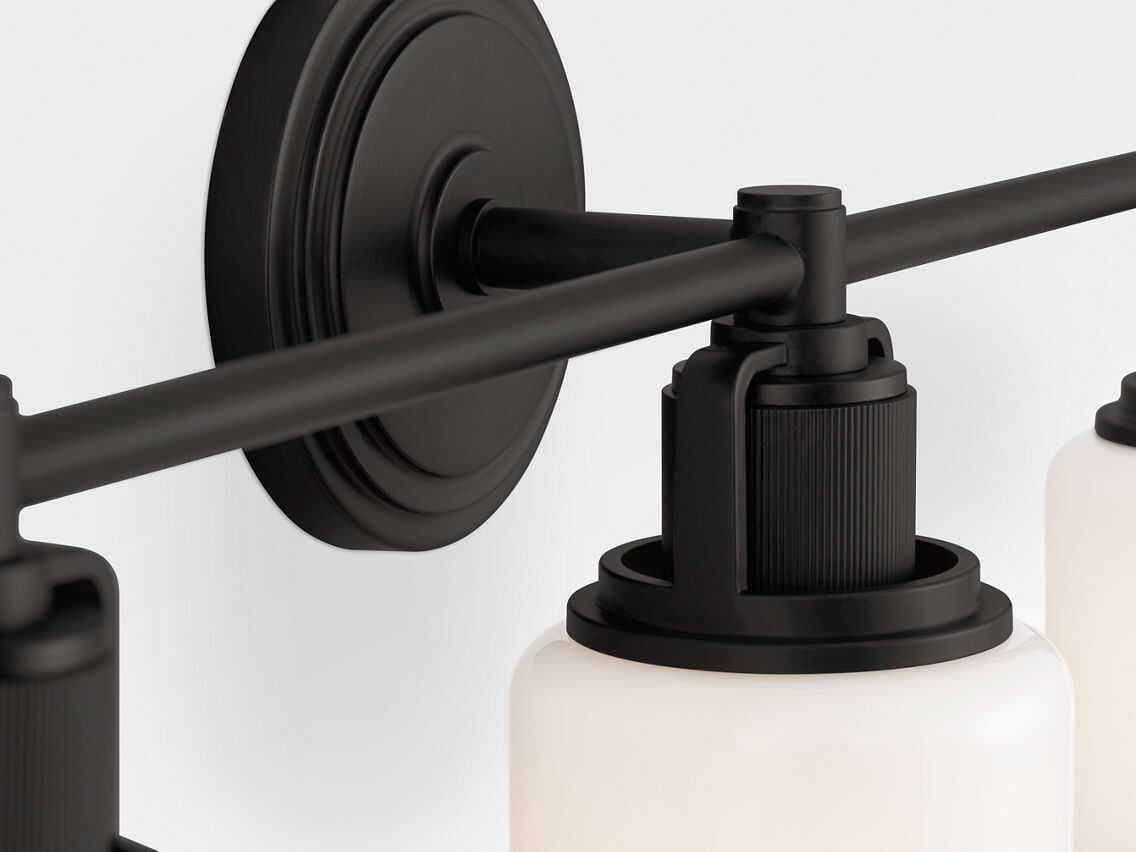 Visual Comfort Studio Ashford 3-Light Aged Iron Black Vanity Light