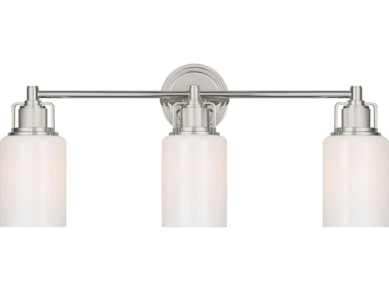 Visual Comfort Studio Ashford 3-Light Polished Nickel Vanity Light