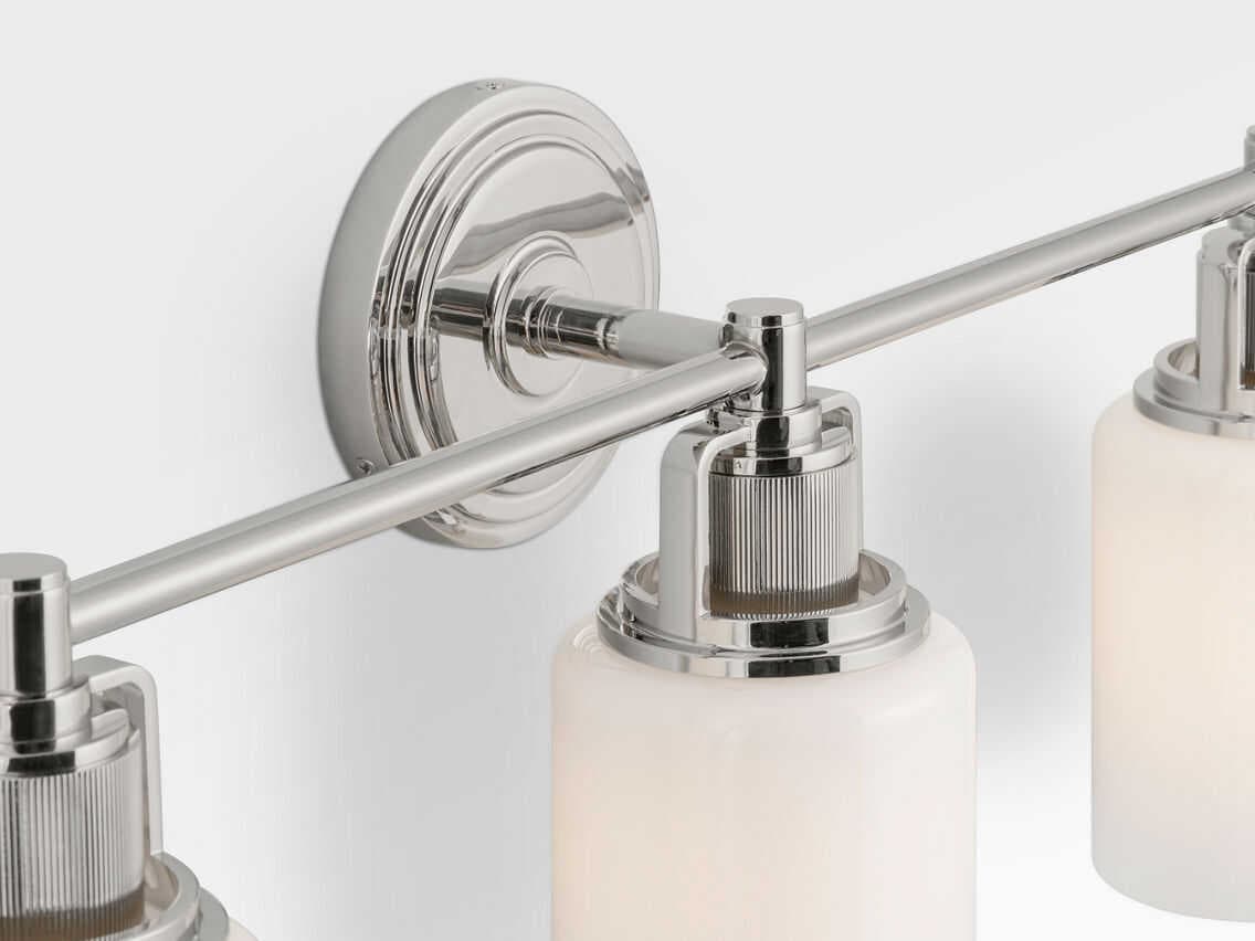 Visual Comfort Studio Ashford 3-Light Polished Nickel Vanity Light