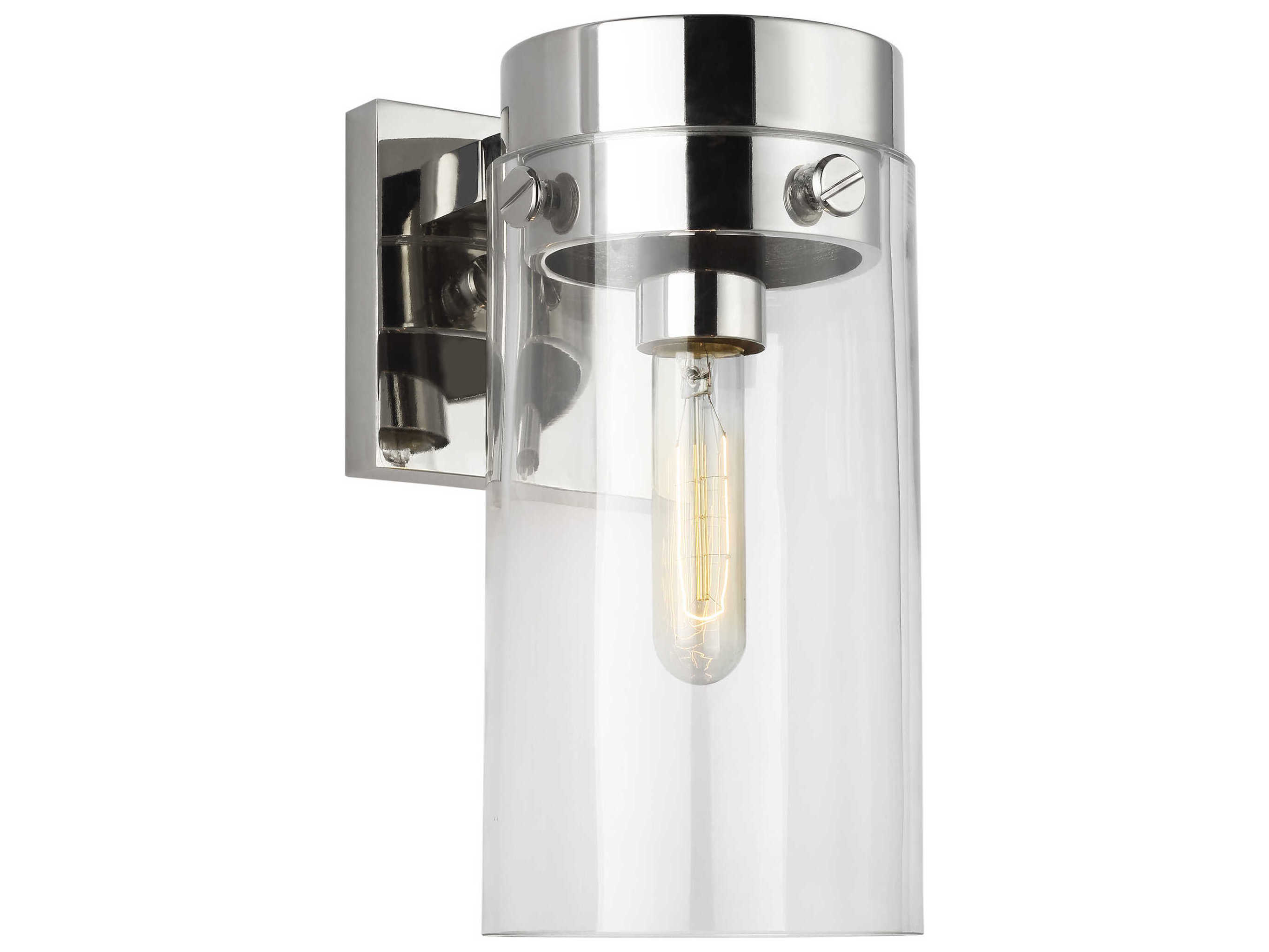 Visual Comfort Studio Garrett 1-Light Polished Nickel Wall Sconce