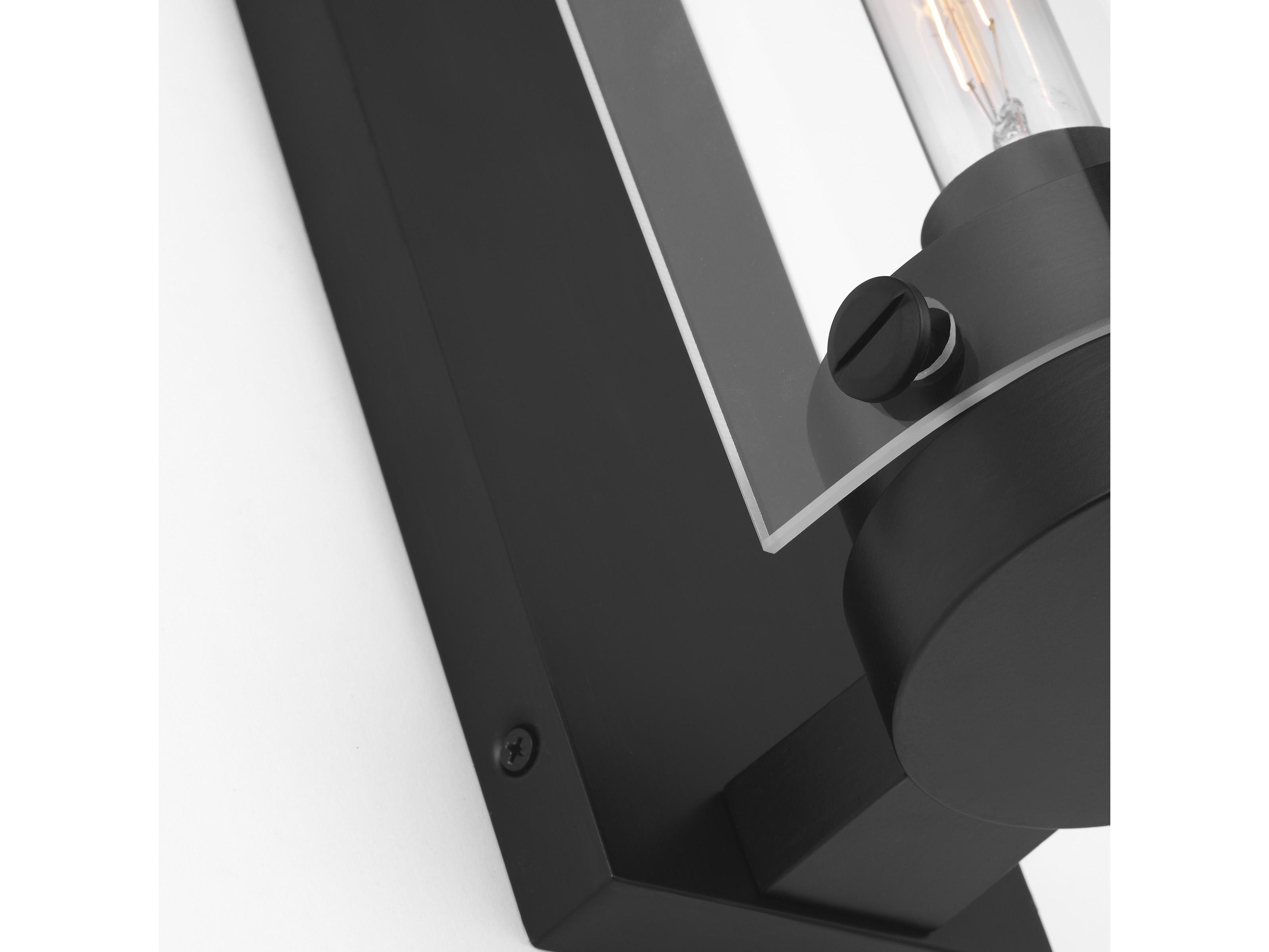 Visual Comfort Studio Garrett 2-Light Aged Iron Black Wall Sconce