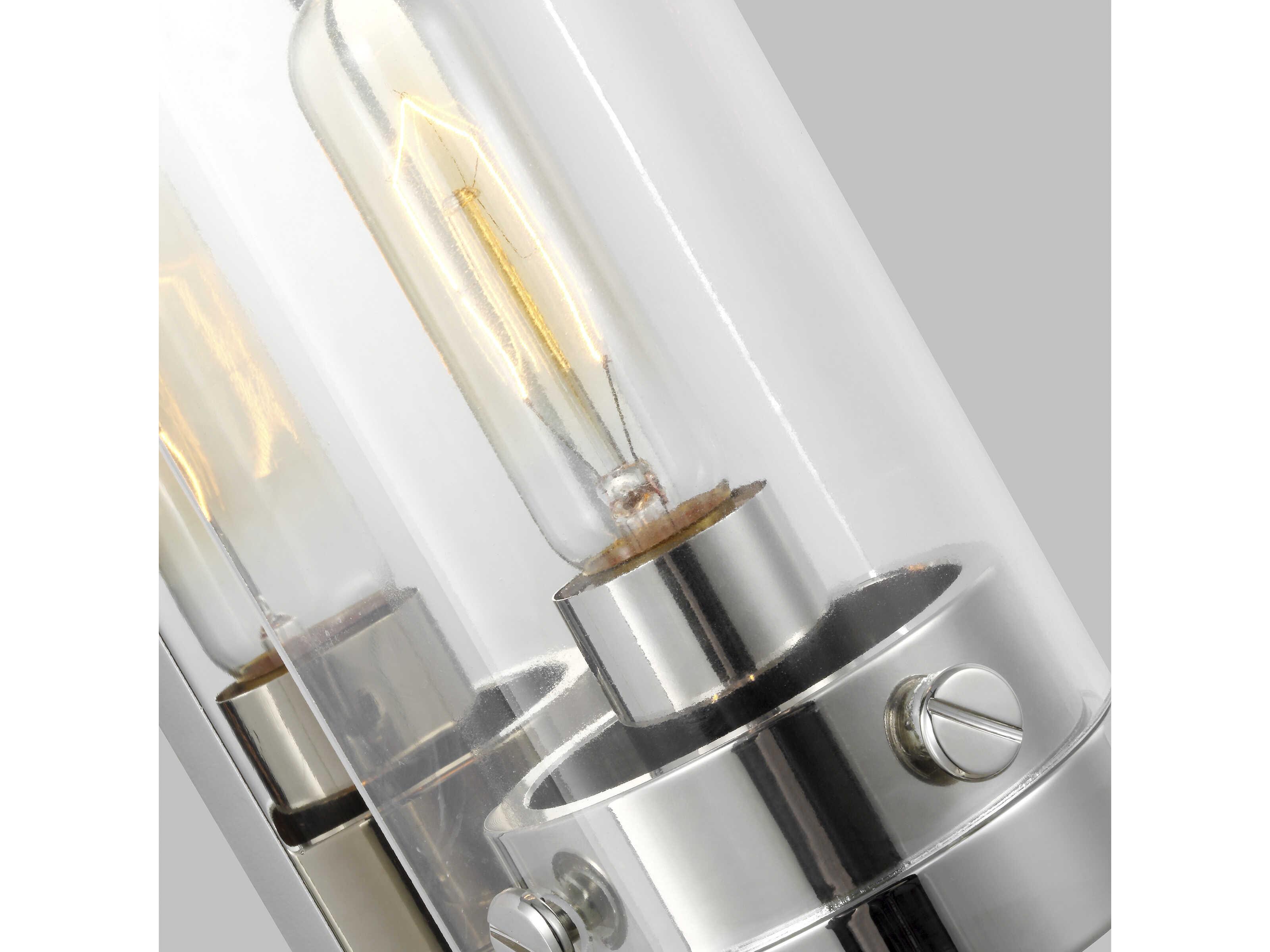 Visual Comfort Studio Garrett 2-Light Polished Nickel Wall Sconce