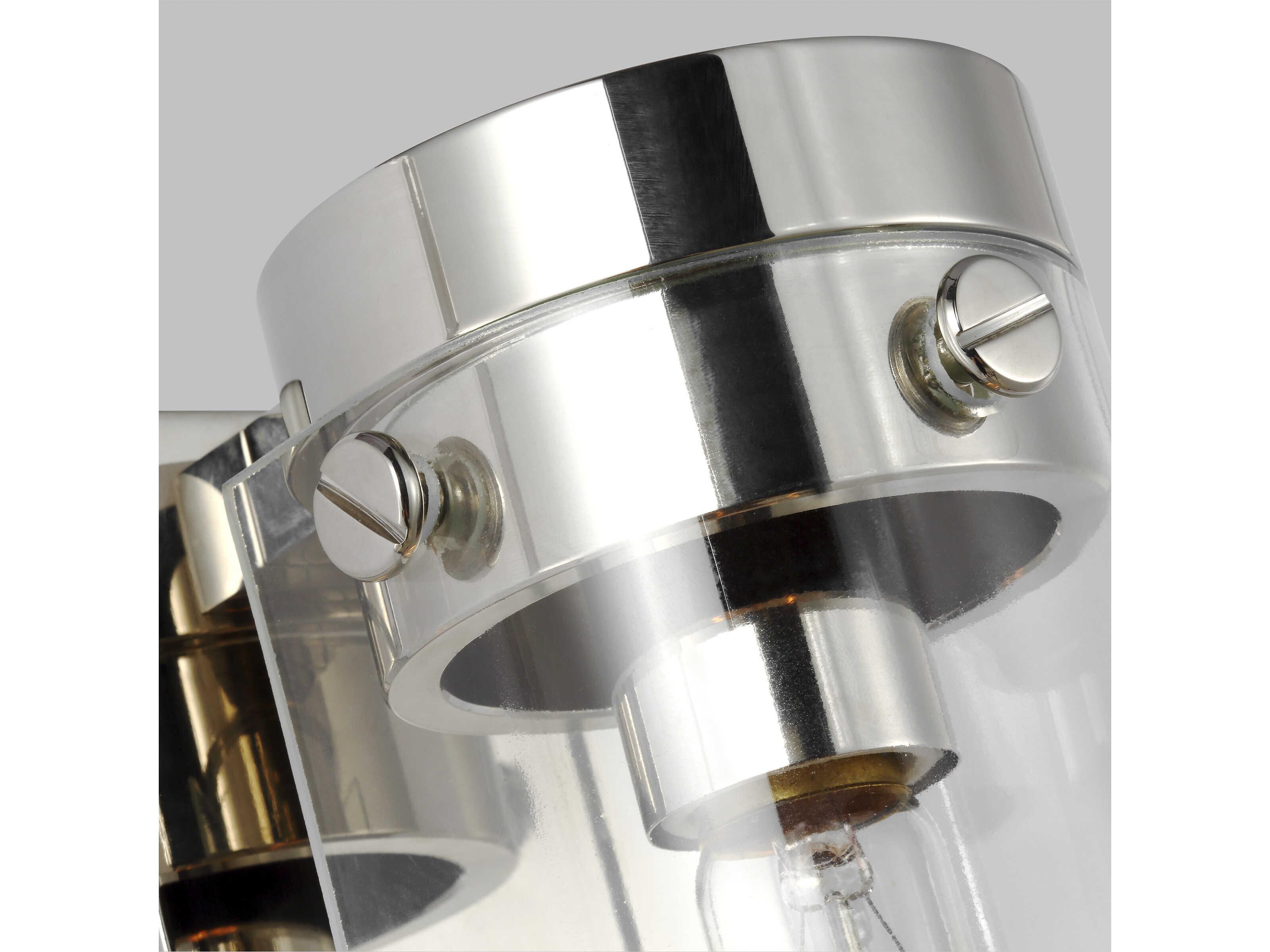 Visual Comfort Studio Garrett 2-Light Polished Nickel Wall Sconce