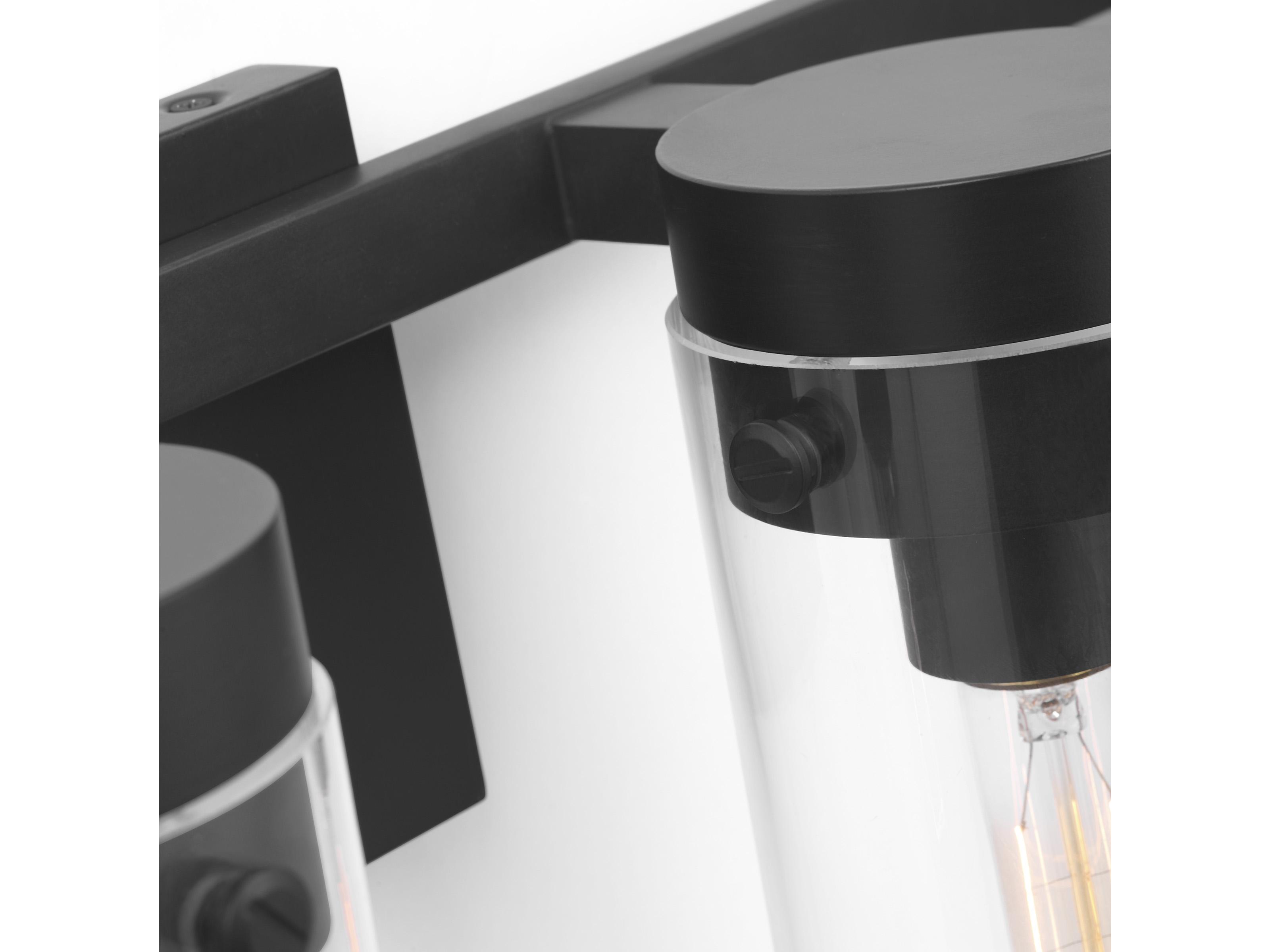 Visual Comfort Studio Garrett 4-Light Aged Iron Black Vanity Light