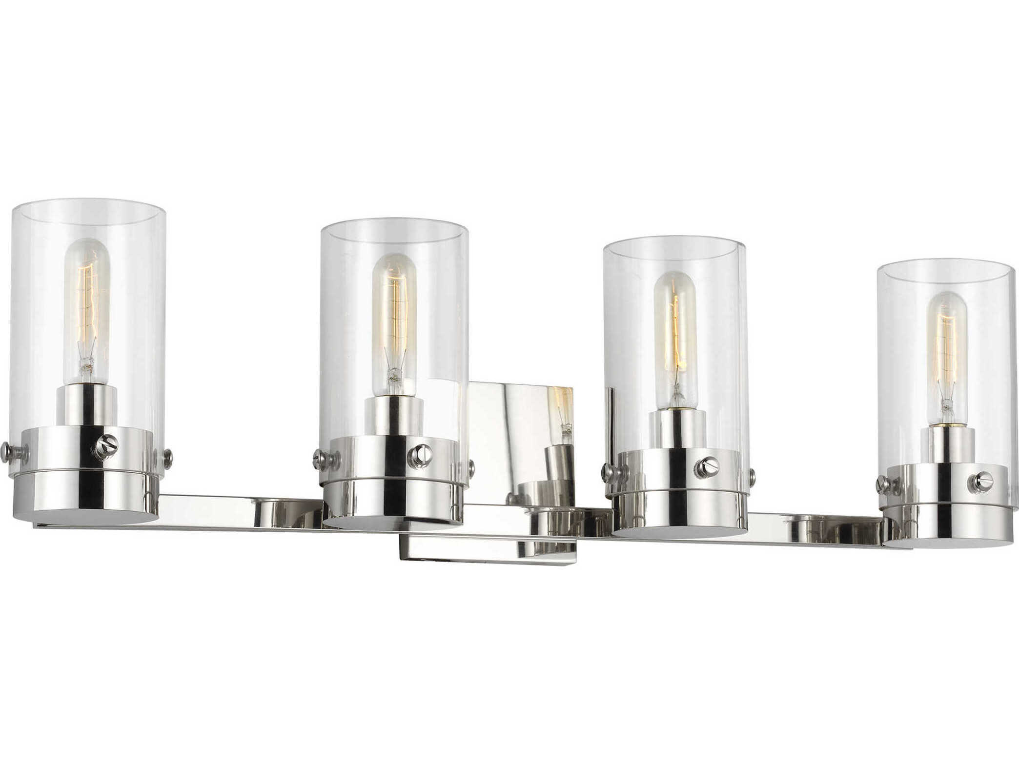 Visual Comfort Studio Garrett 4-Light Polished Nickel Vanity Light