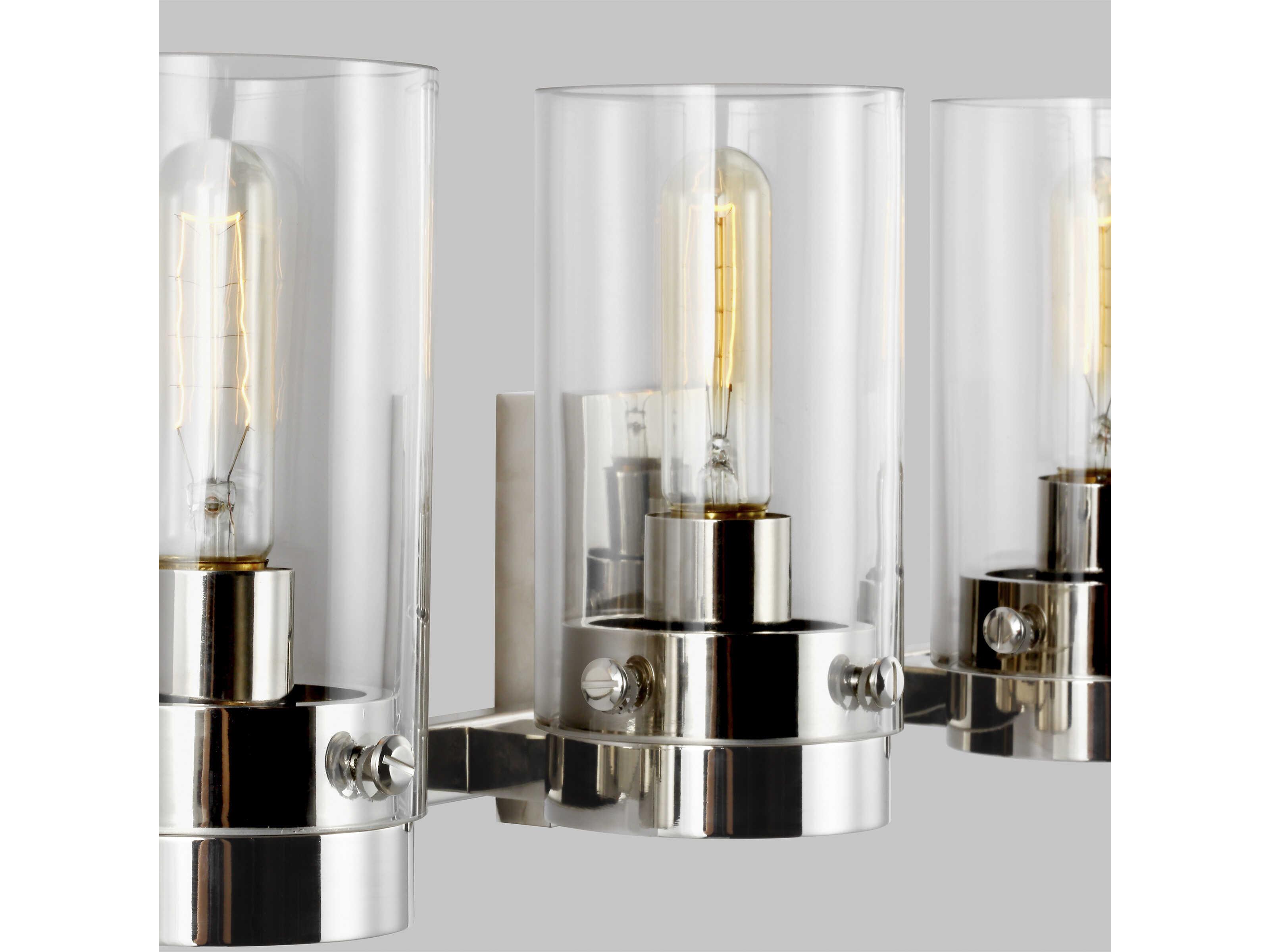 Visual Comfort Studio Garrett 4-Light Polished Nickel Vanity Light