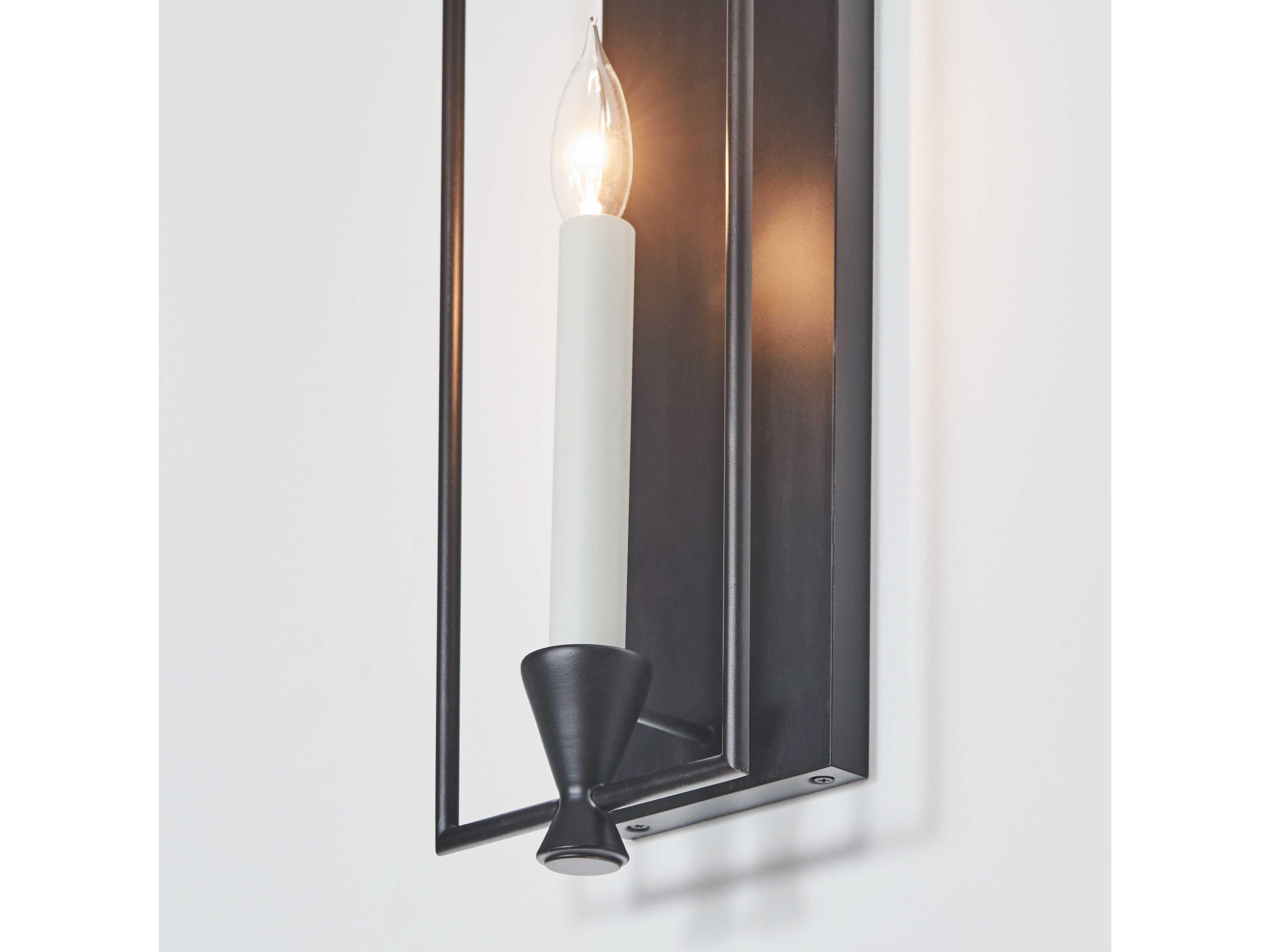 Visual Comfort Studio Keystone 1-Light Aged Iron Black Wall Sconce