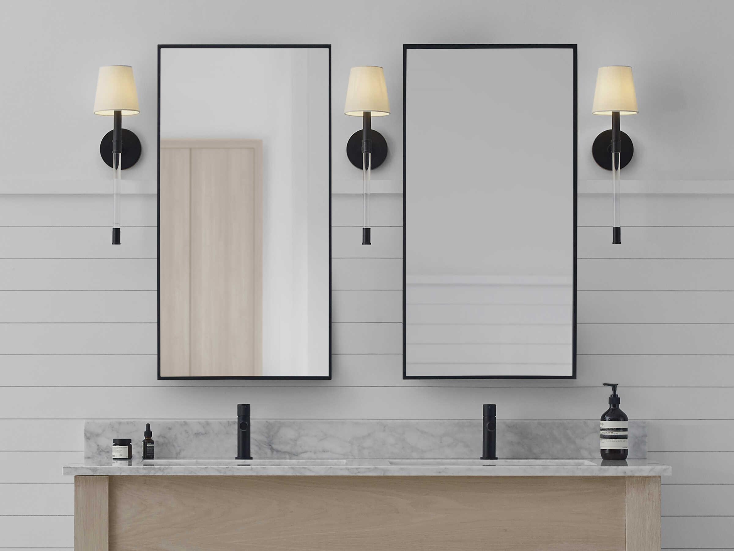 Visual Comfort Studio Hanover 1-Light Aged Iron Black Wall Sconce